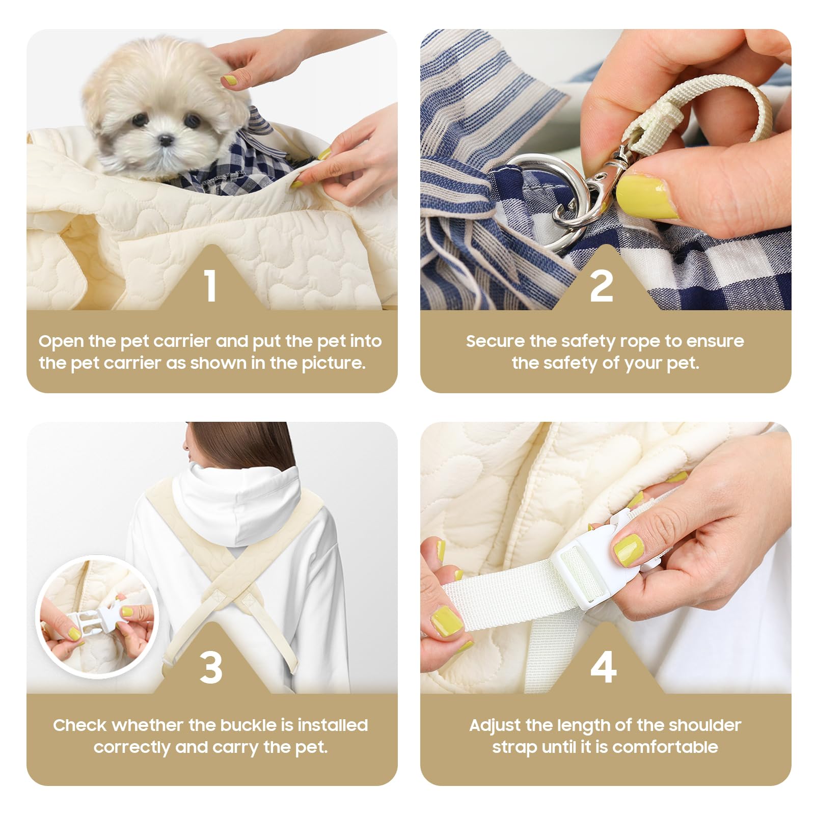 Adjustable Front Pet Carrier Backpack for Small Pets