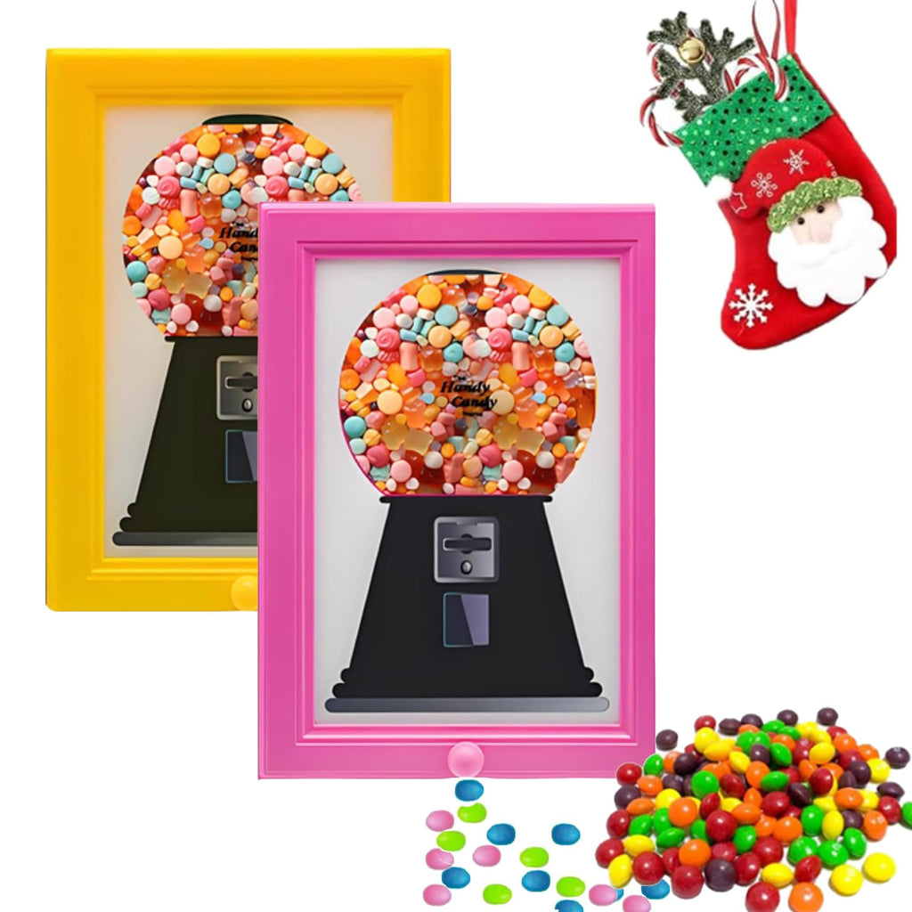 Creative Candy Frame Dispenser, Dual-Use Wall Art & Handy Candy/Gumball Dispenser for Home Decor