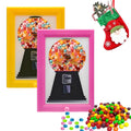 Creative Candy Frame Dispenser, Dual-Use Wall Art & Handy Candy/Gumball Dispenser for Home Decor