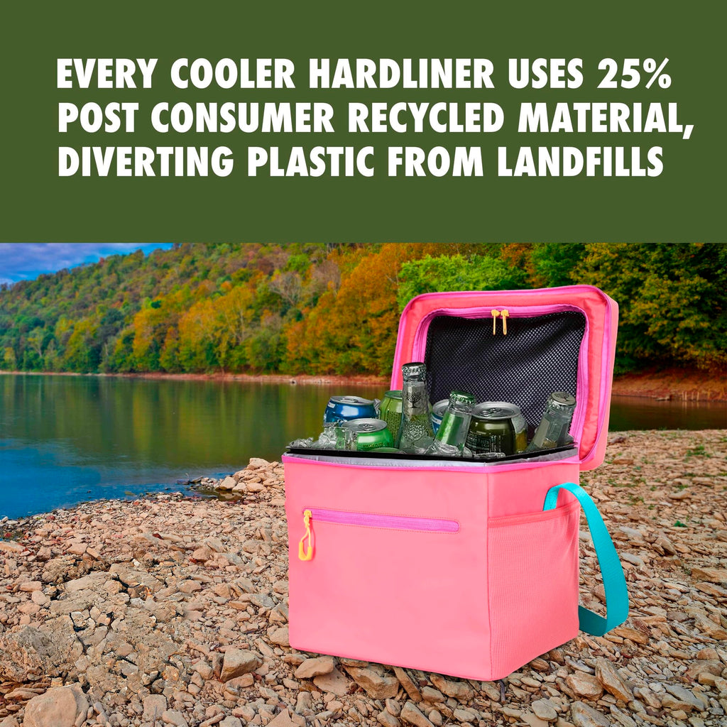 12 Can Portable Insulated Cooler Bag with Removable Hard Liner, Small Soft Cooler for Beach Camping Lunch