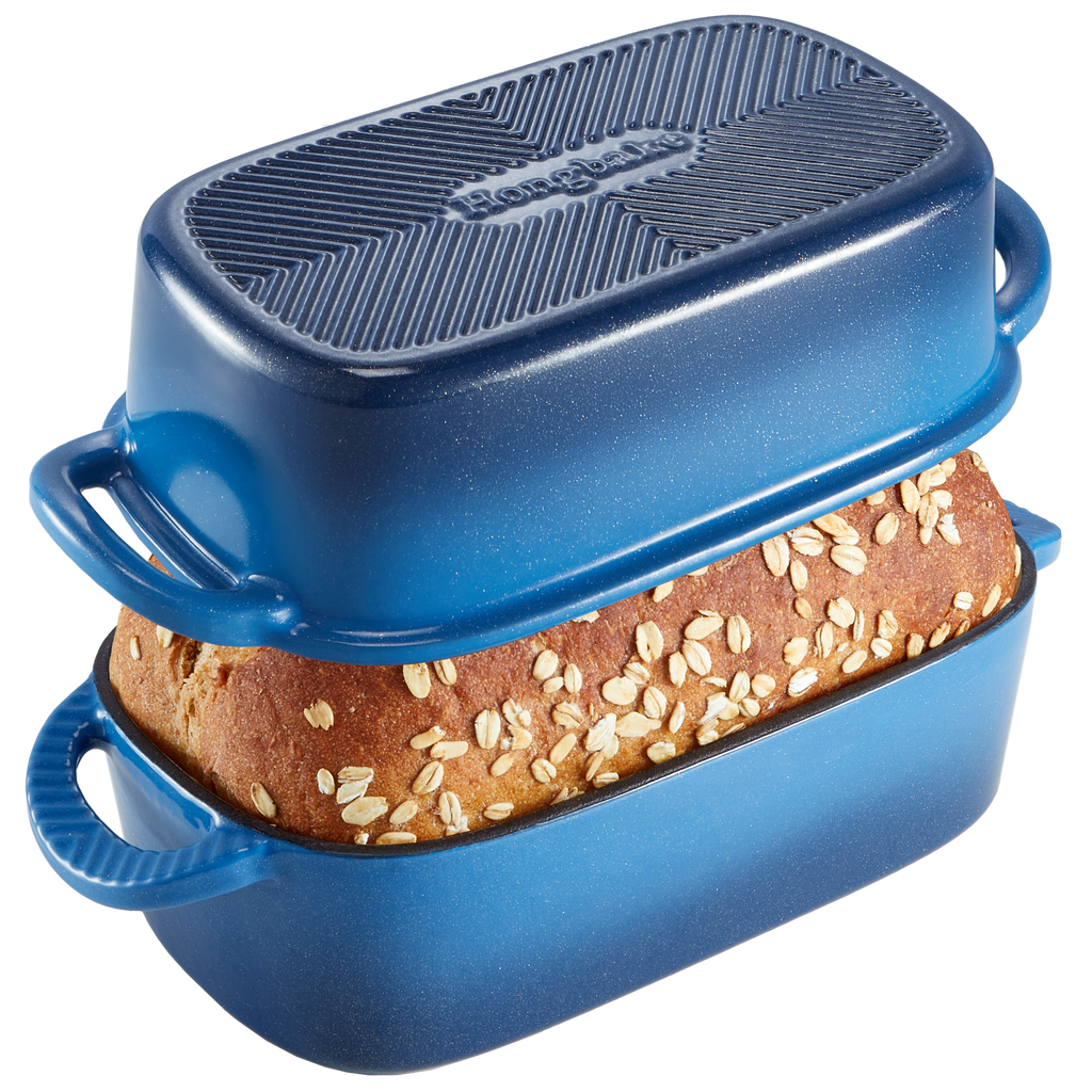 Enameled Cast Iron Loaf Pan with Lid, 9×5