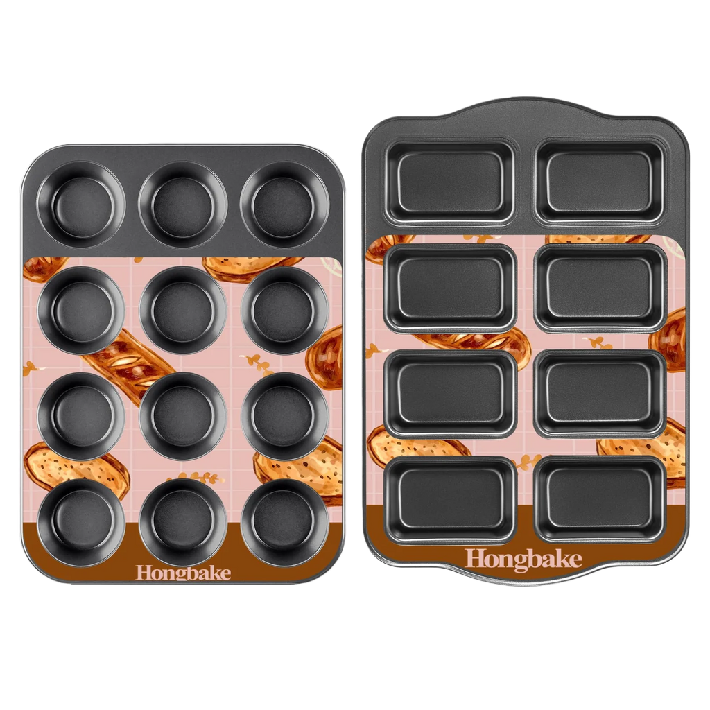 Mini Loaf Pan, 8-Cavity & Mini Muffin Pan, 12-Cup