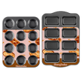 Mini Loaf Pan, 8-Cavity & Mini Muffin Pan, 12-Cup