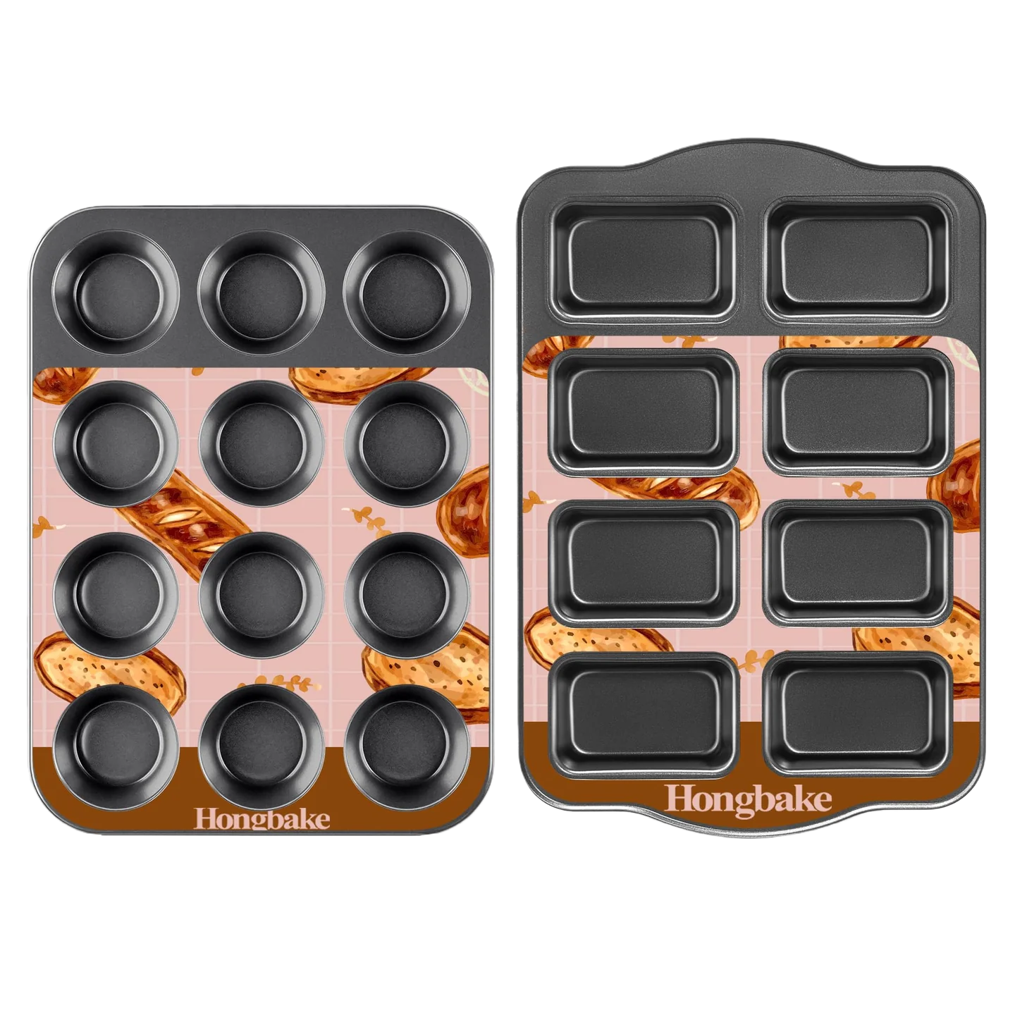 Mini Loaf Pan, 8-Cavity & Mini Muffin Pan, 12-Cup