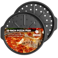 Perforated Nonstick Pizza Pan with Wider Grips, 12.2-Inch (2-Pack)