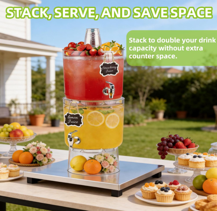 2 Gallon Beverage Dispenser with Stand & Spigot