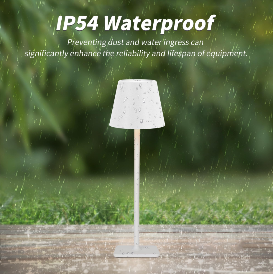 Waterproof Cordless Touch LED Table Lamps, 2 Pack Rechargeable Battery Lights for Patio & Restaurant Dinner