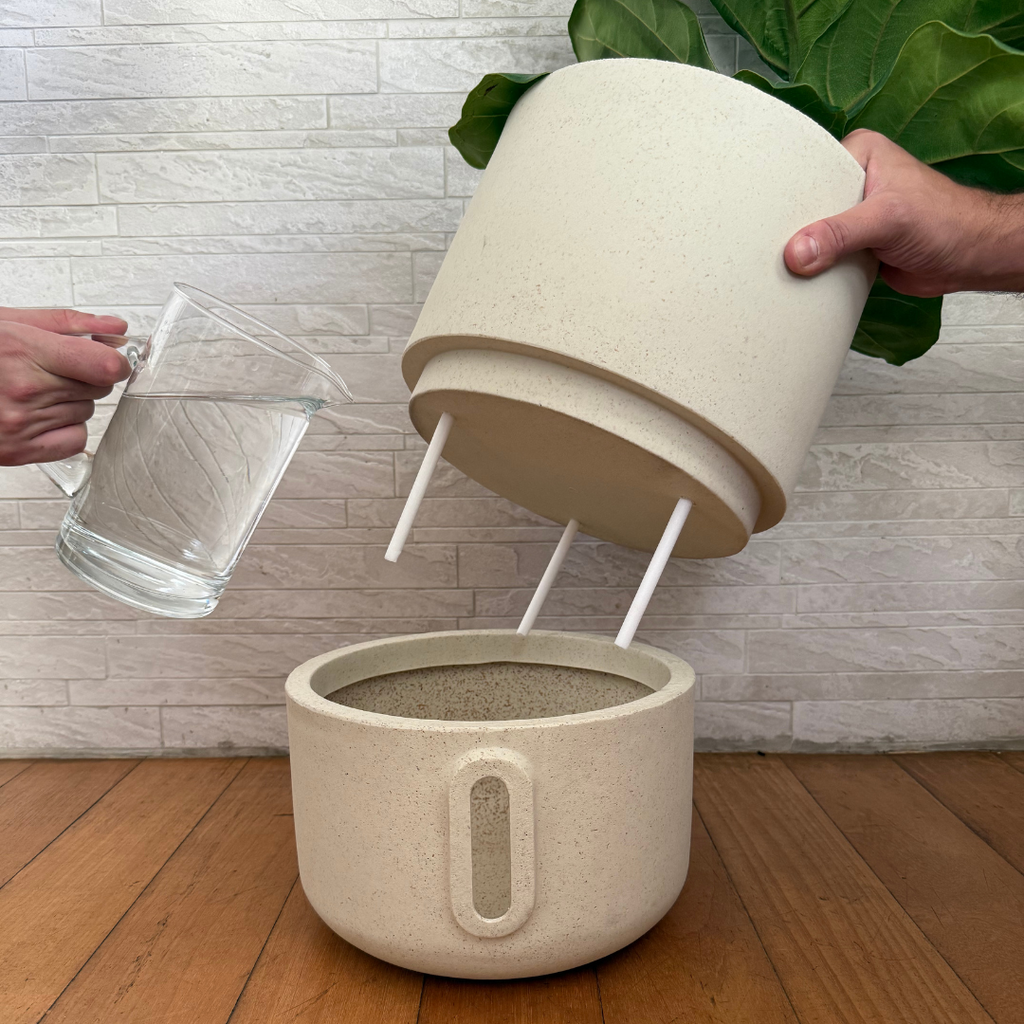 33x25 Urban Sprout Plant Pot, Germination Decor Planter for Home Patio Gardening