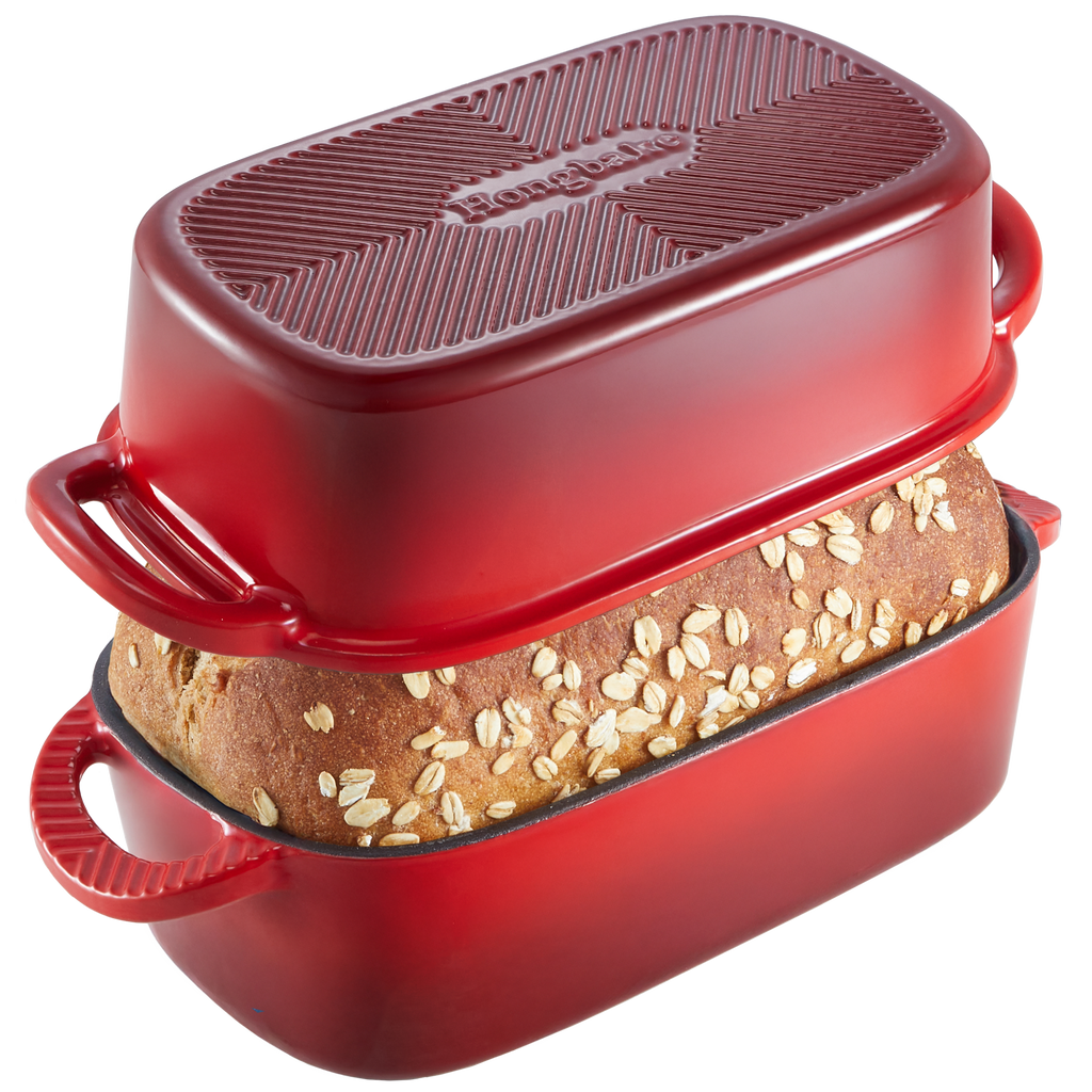 Enameled Cast Iron Loaf Pan with Lid, 9×5