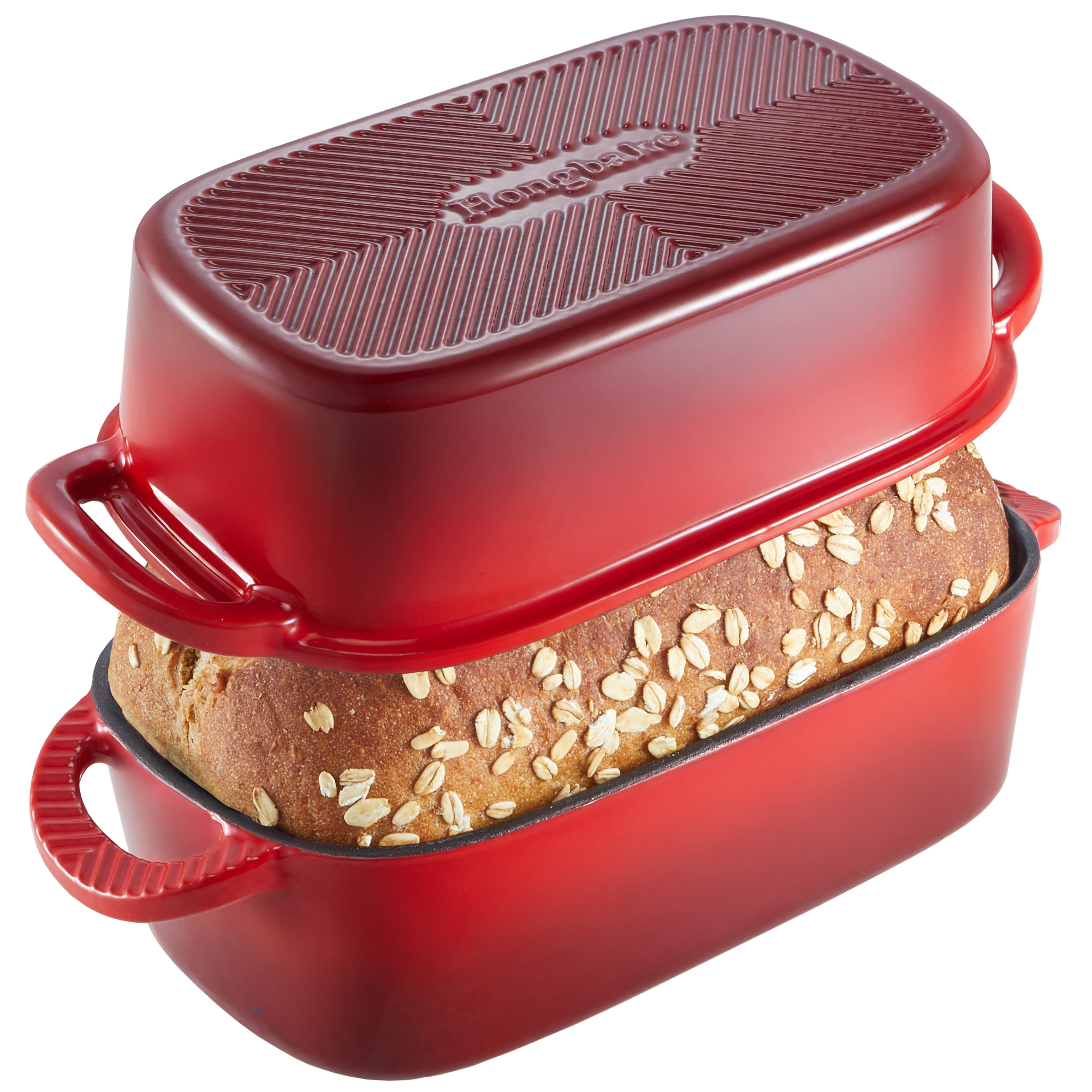Enameled Cast Iron Loaf Pan with Lid, 9×5