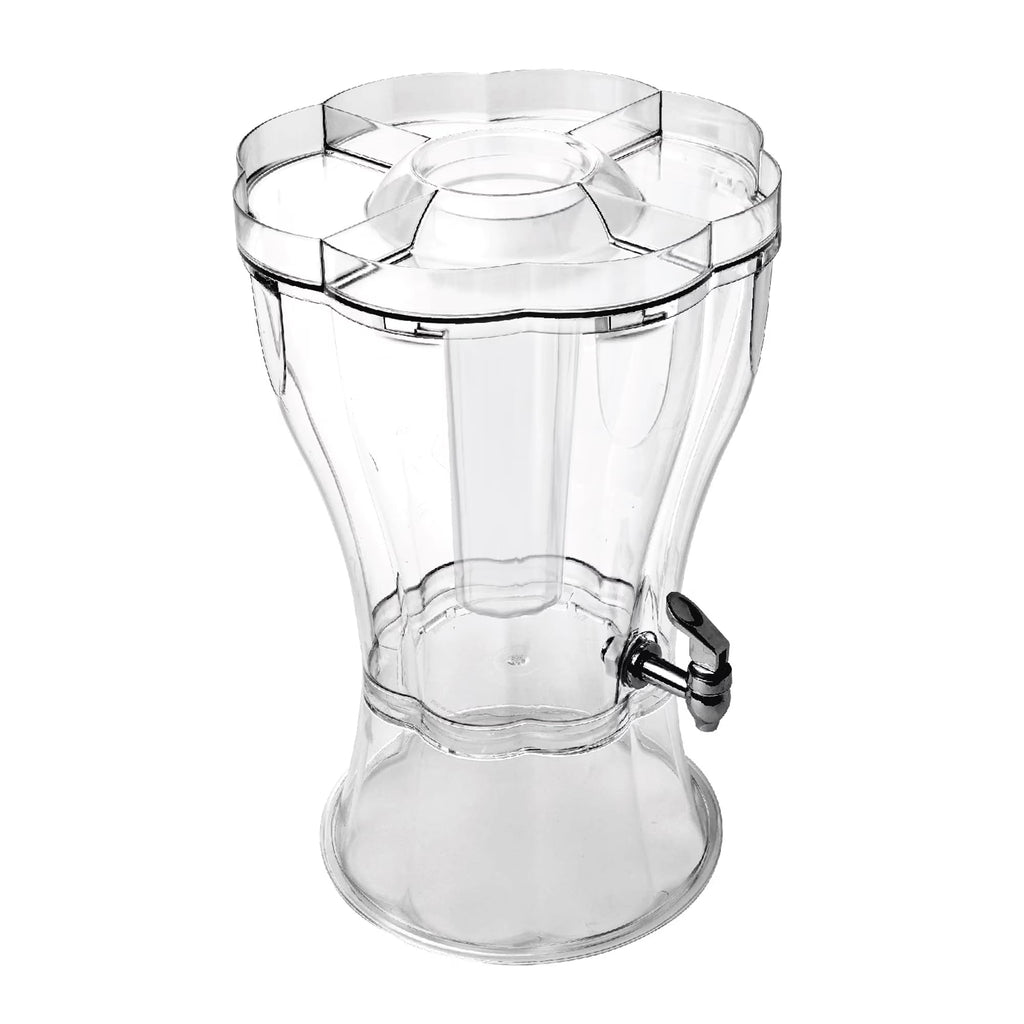 Break Resistant Tritan Beverage Dispenser with Ice Cone and Top Lid for Party Gathering