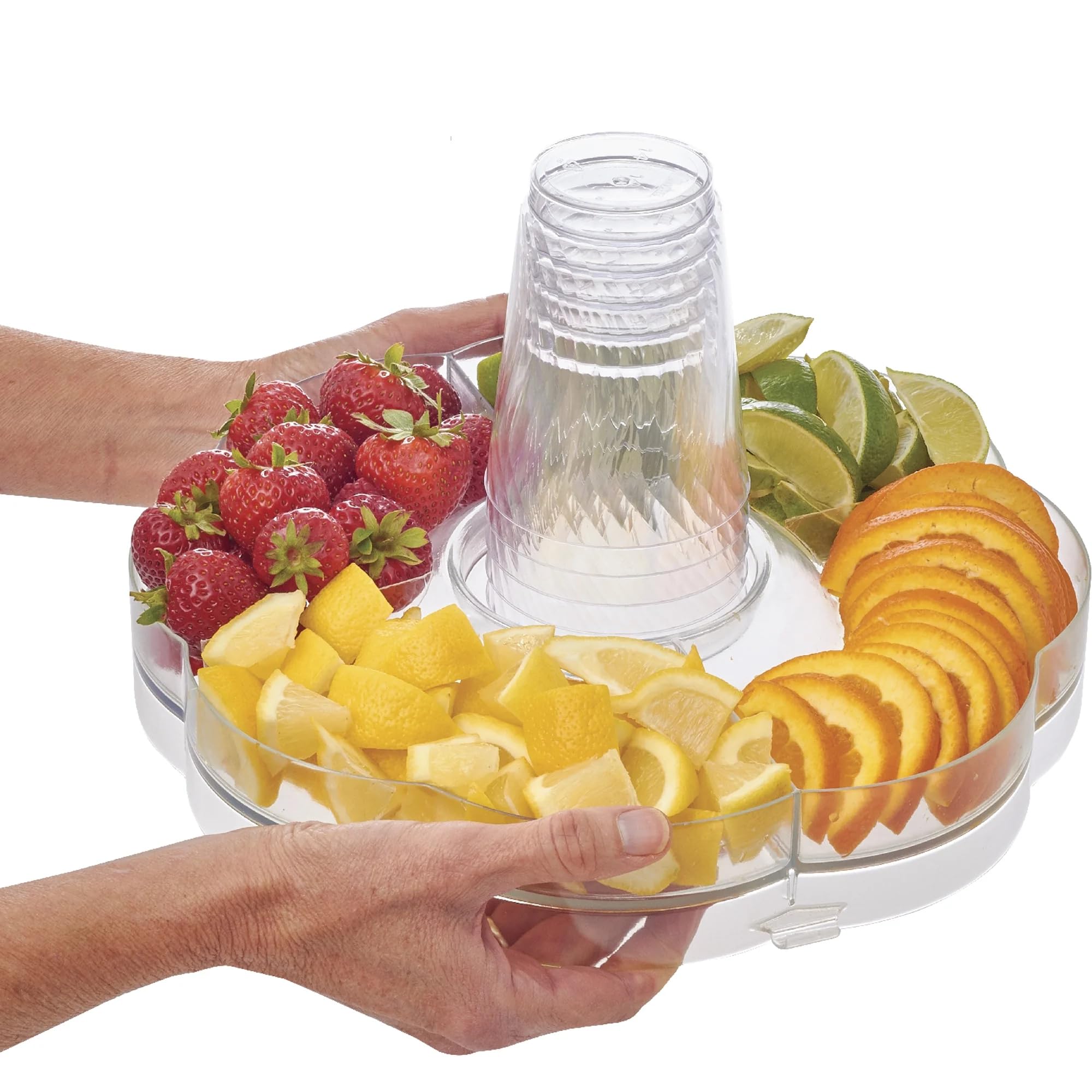 Break Resistant Tritan Beverage Dispenser with Ice Cone and Top Lid for Party Gathering