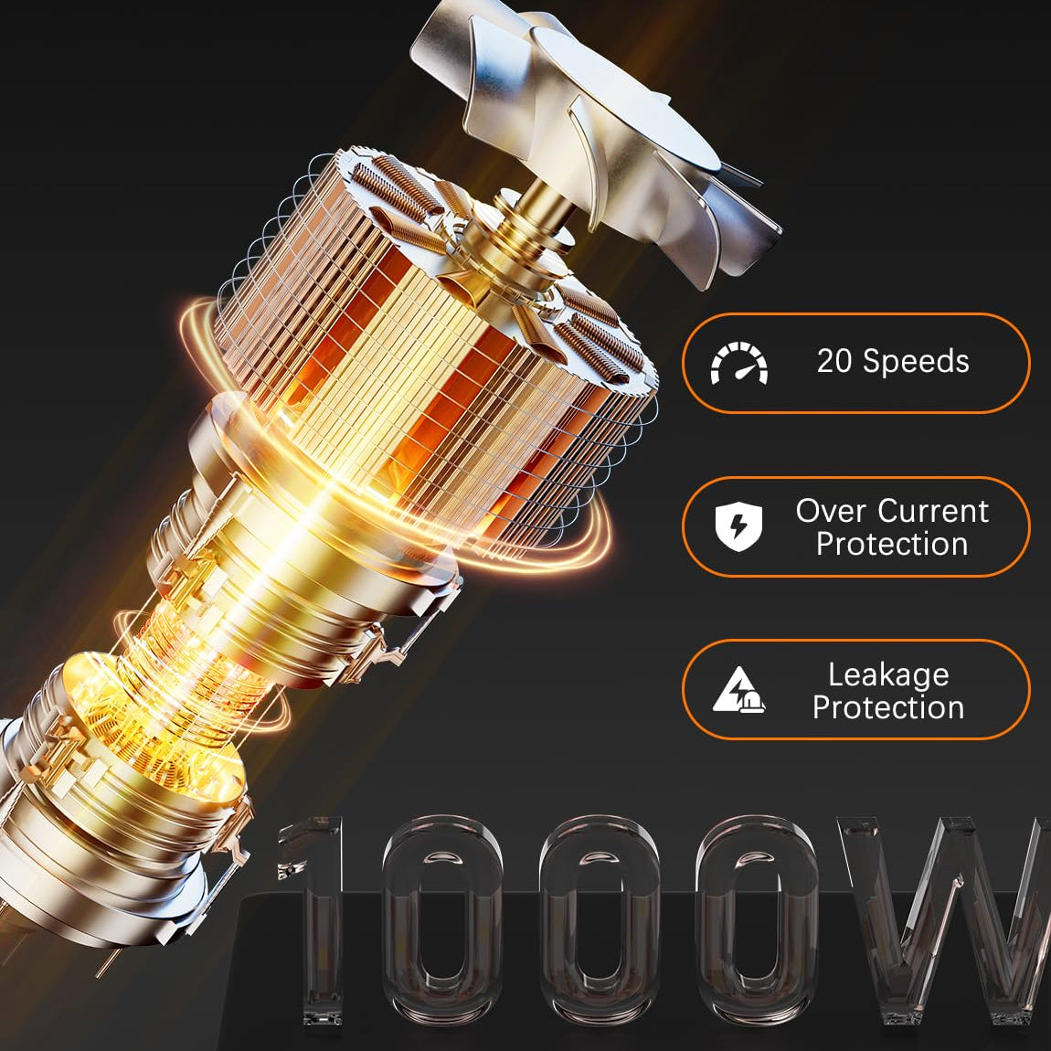 3-in-1 Immersion Handheld Blender with Turbo Mode