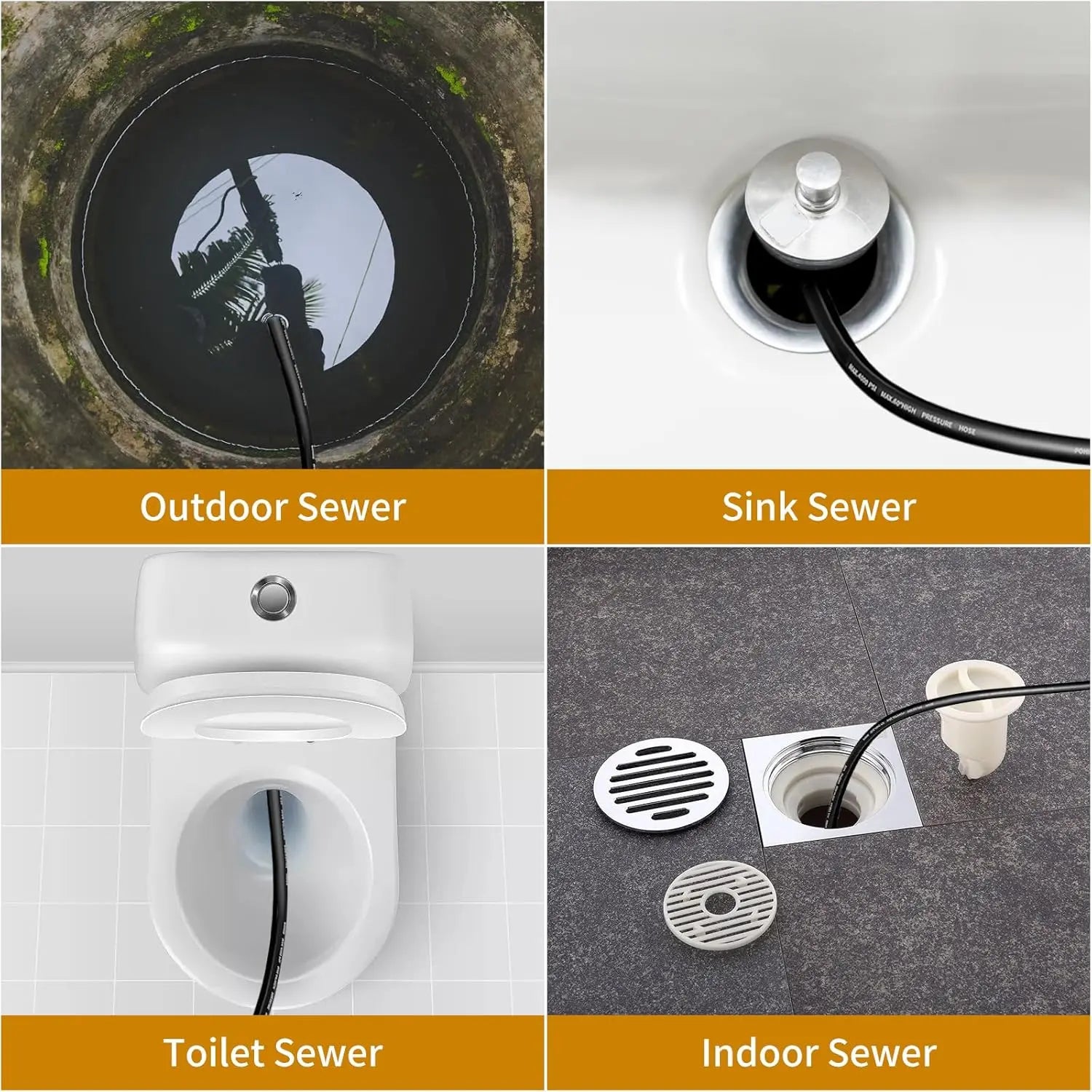 4000 PSI Sewer Jetter Kit for Pressure Washer