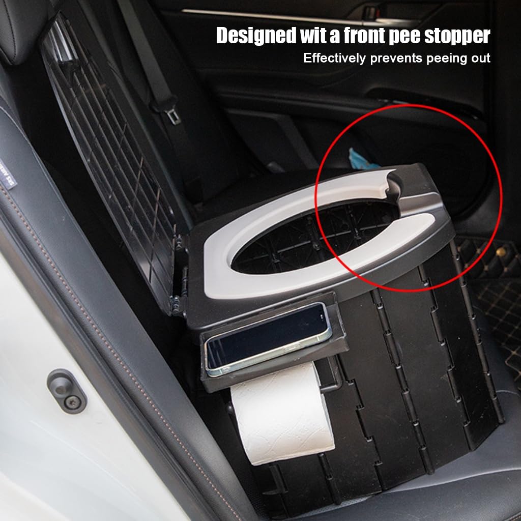 3 Second Quick Setup Foldable Portable Toilet, Hygienic Outdoor Camping Travel Commode