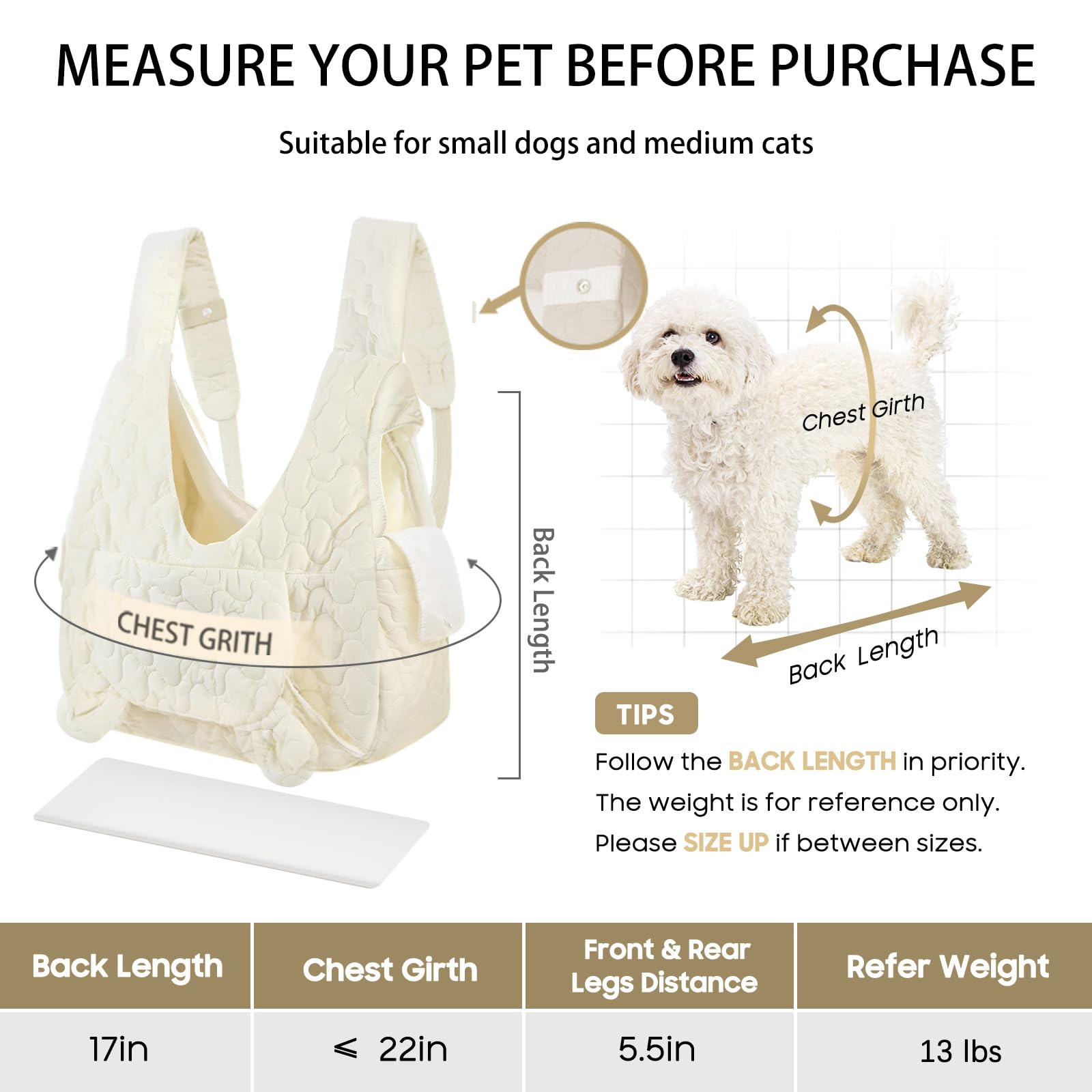 Adjustable Front Pet Carrier Backpack for Small Pets