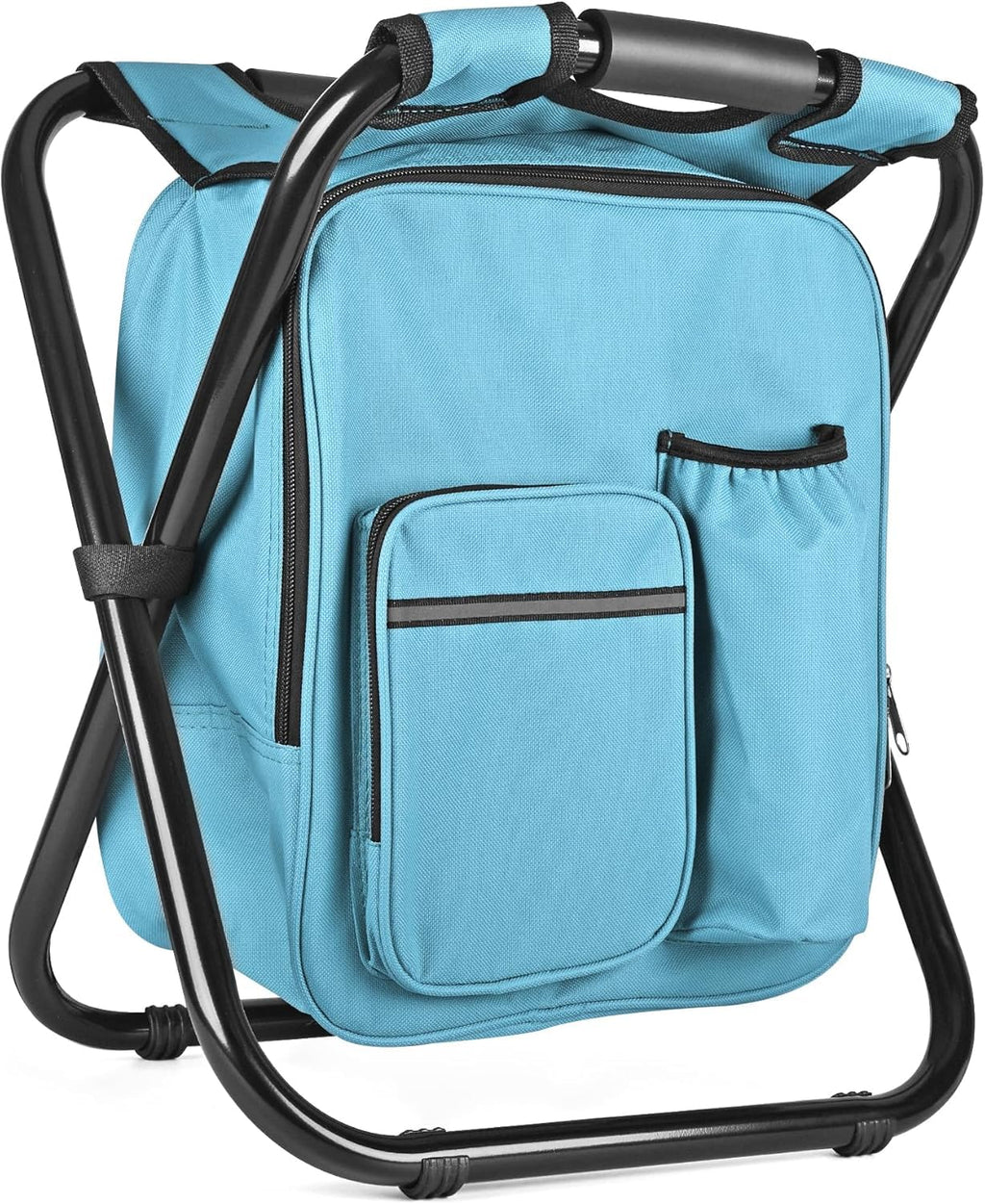 Portable Lightweight Backpack Cooler Stool 300LBS Heavy Duty Foldable Fishing Seat for Camping Hunting