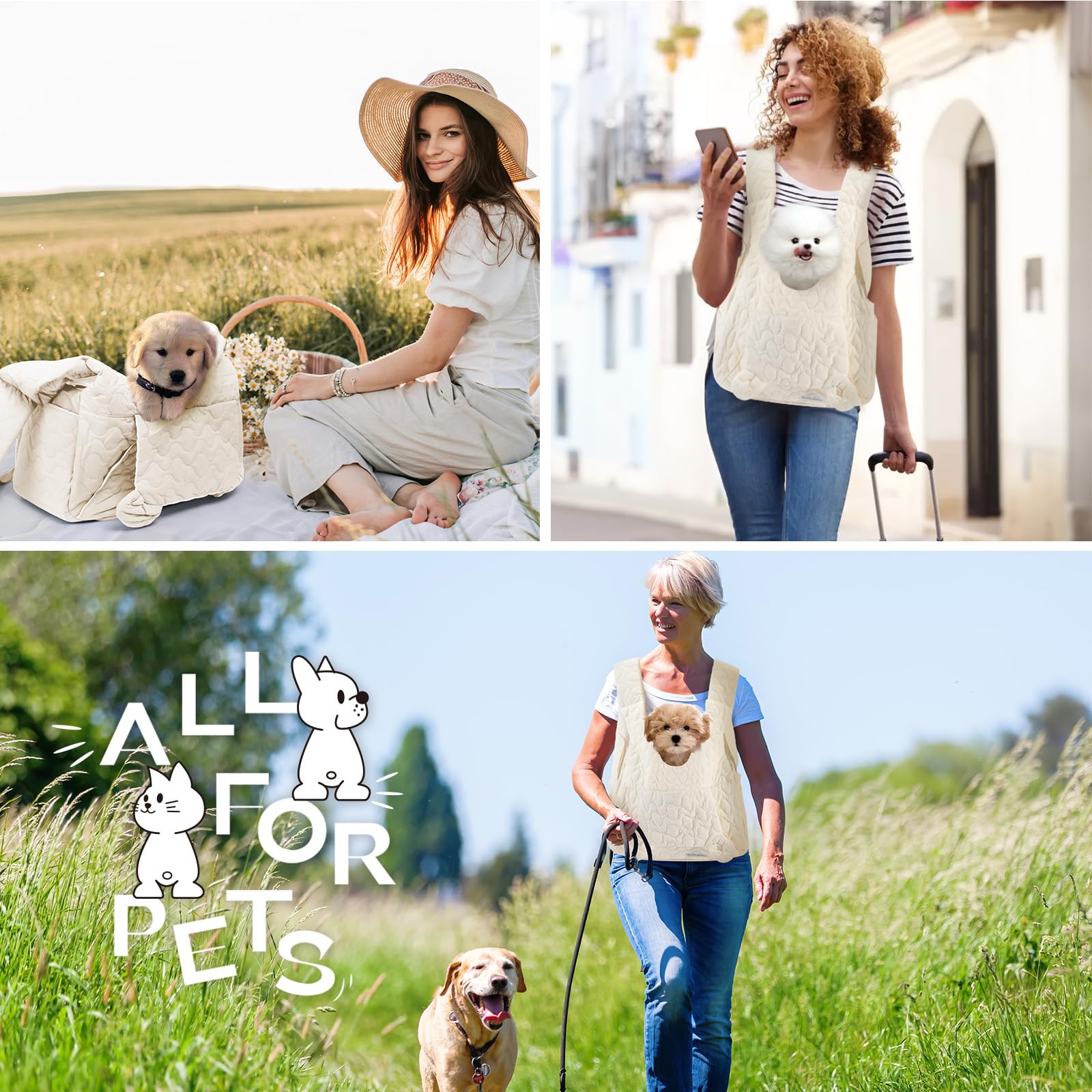 Adjustable Front Pet Carrier Backpack for Small Pets
