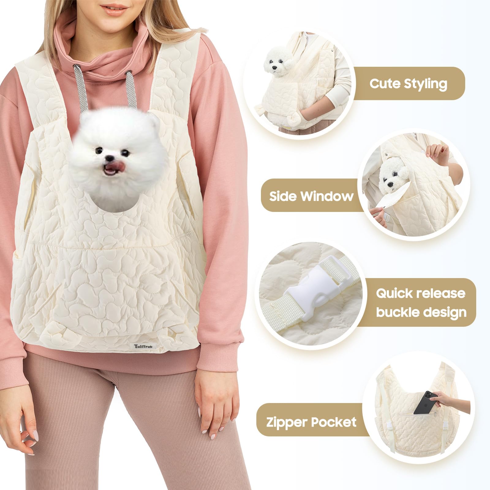 Adjustable Front Pet Carrier Backpack for Small Pets