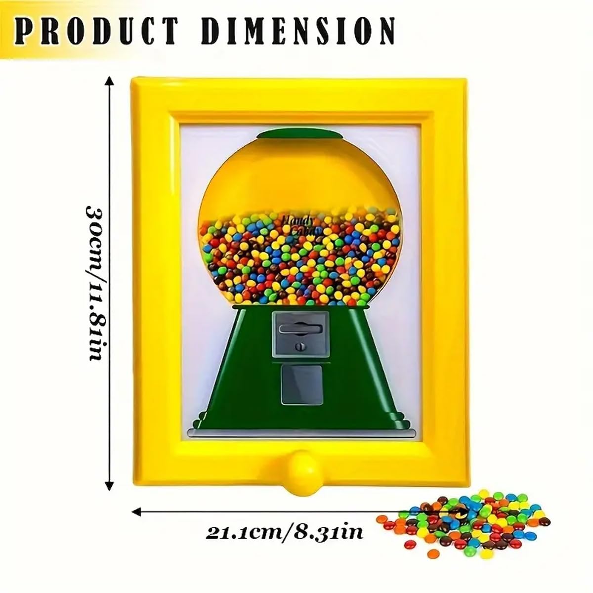 Creative Candy Frame Dispenser, Dual-Use Wall Art & Handy Candy/Gumball Dispenser for Home Decor