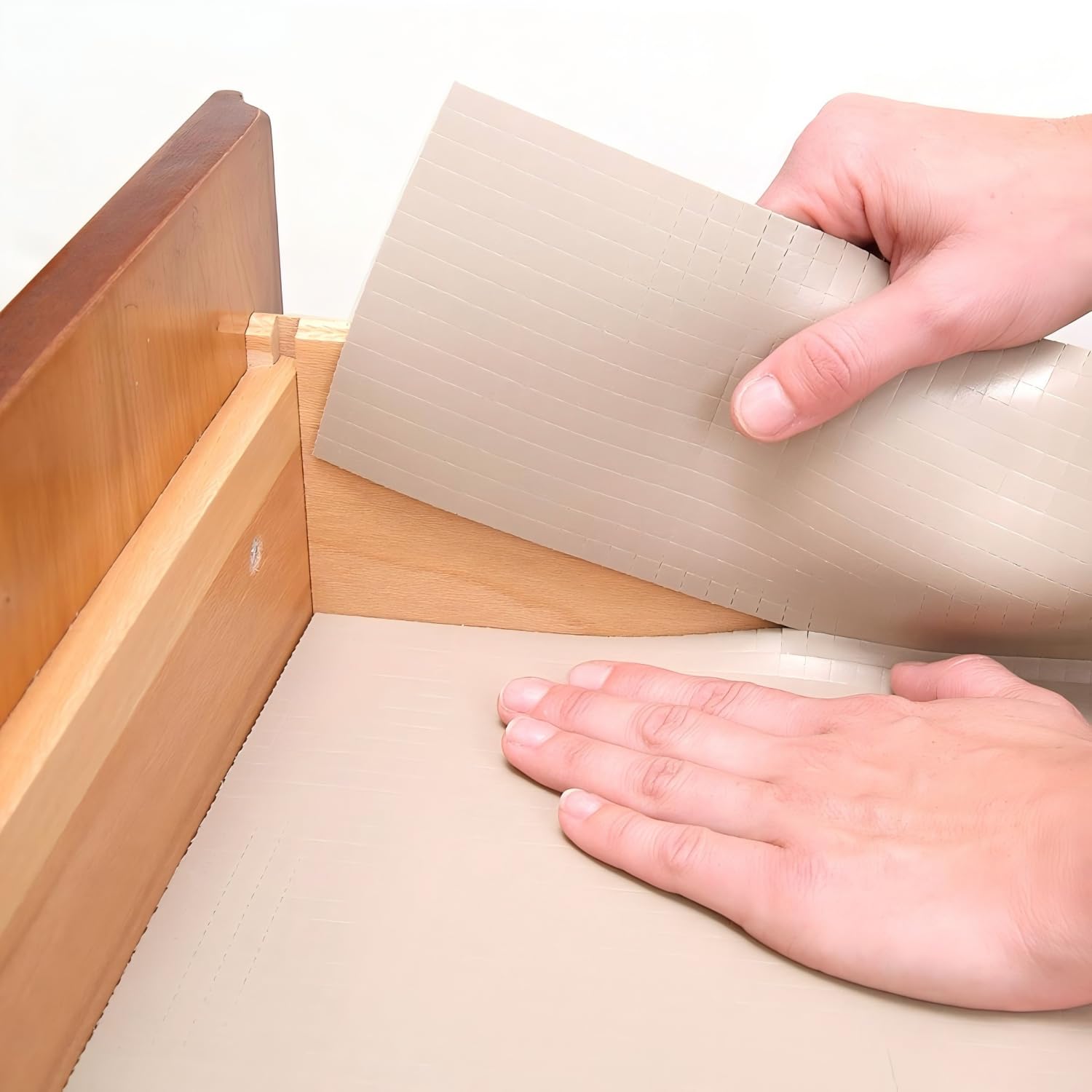 Non-Slip Easy Tear Shelf Liner 17.7"x47.2", Non Adhesive Waterproof Drawer Cabinet Protector Mat
