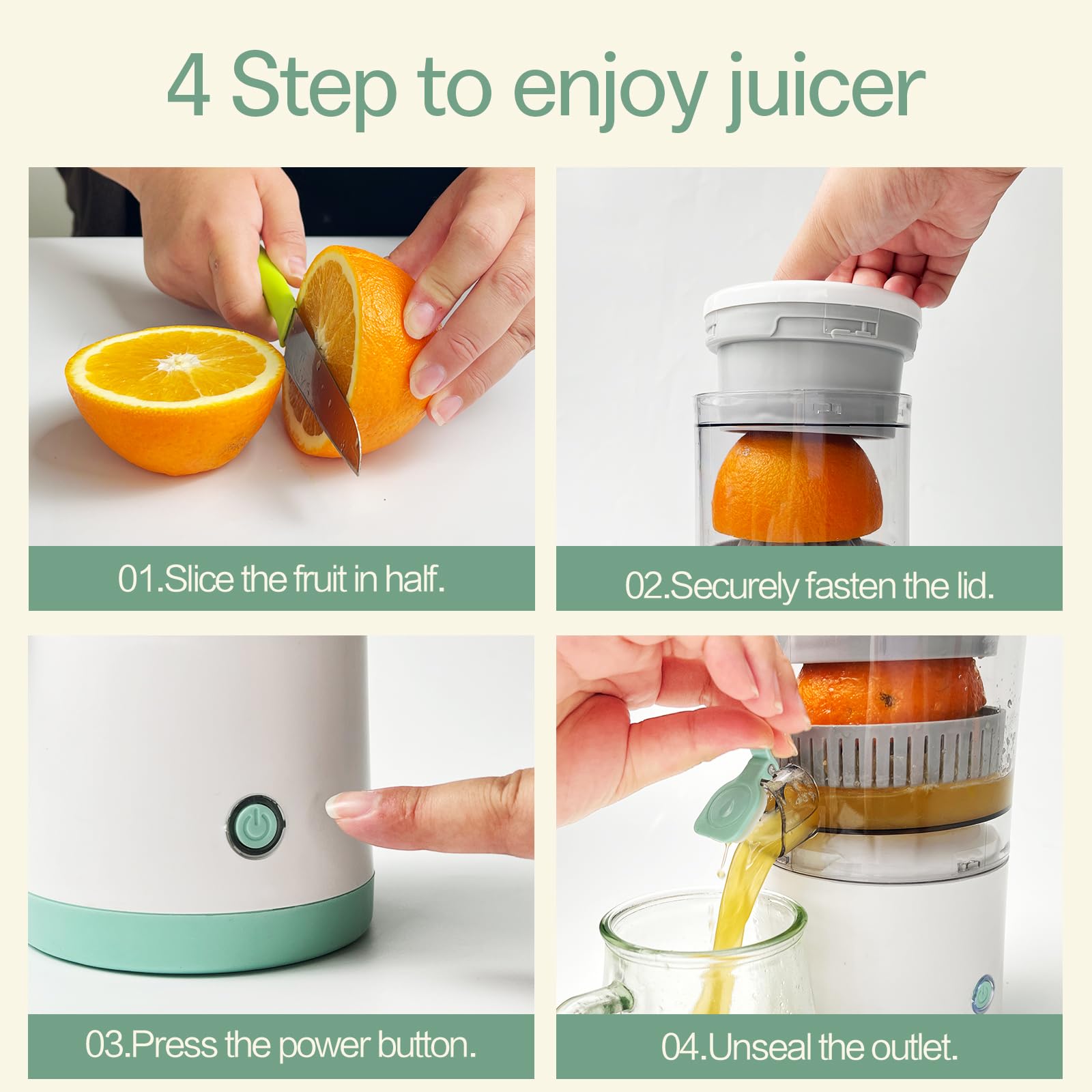 Portable USB Rechargeable Juicer Cup, Personal Fruit Blender for Travel