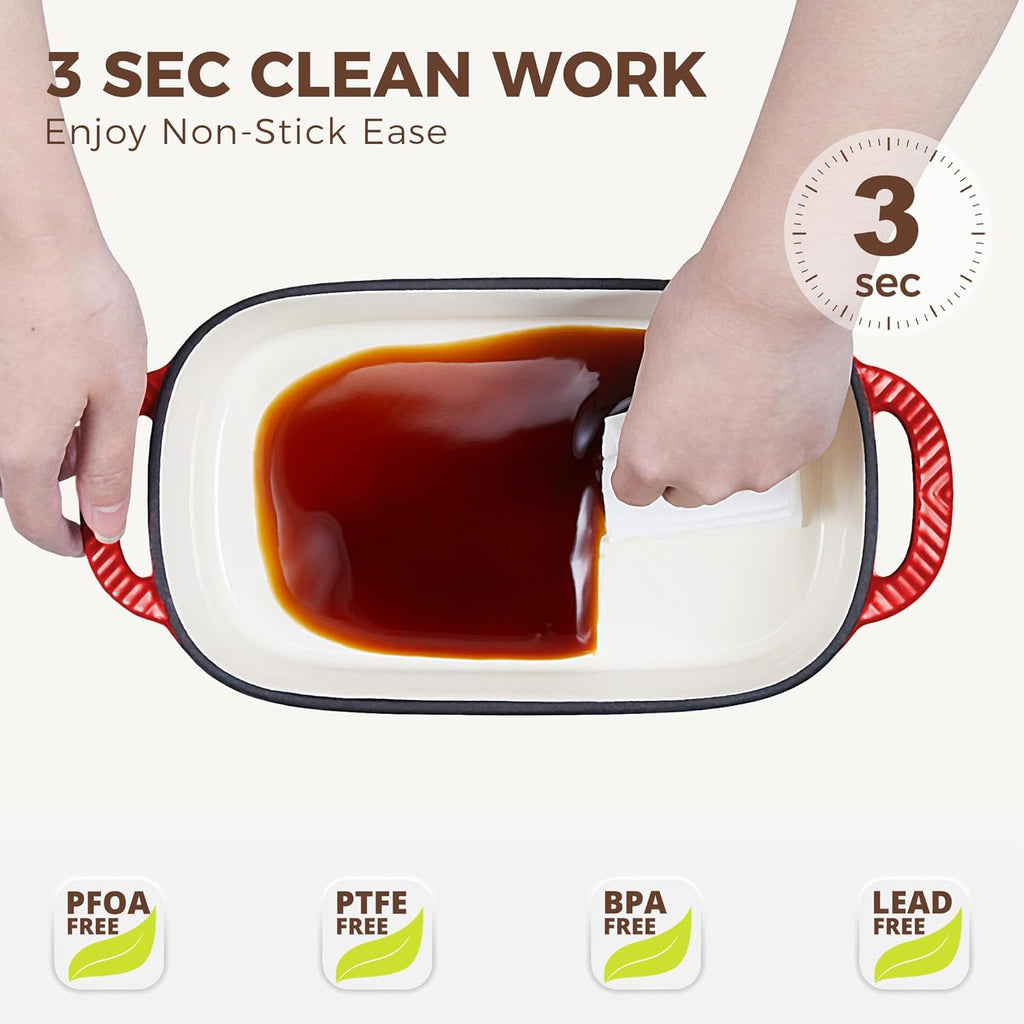 Enameled Cast Iron Loaf Pan with Lid, 9×5