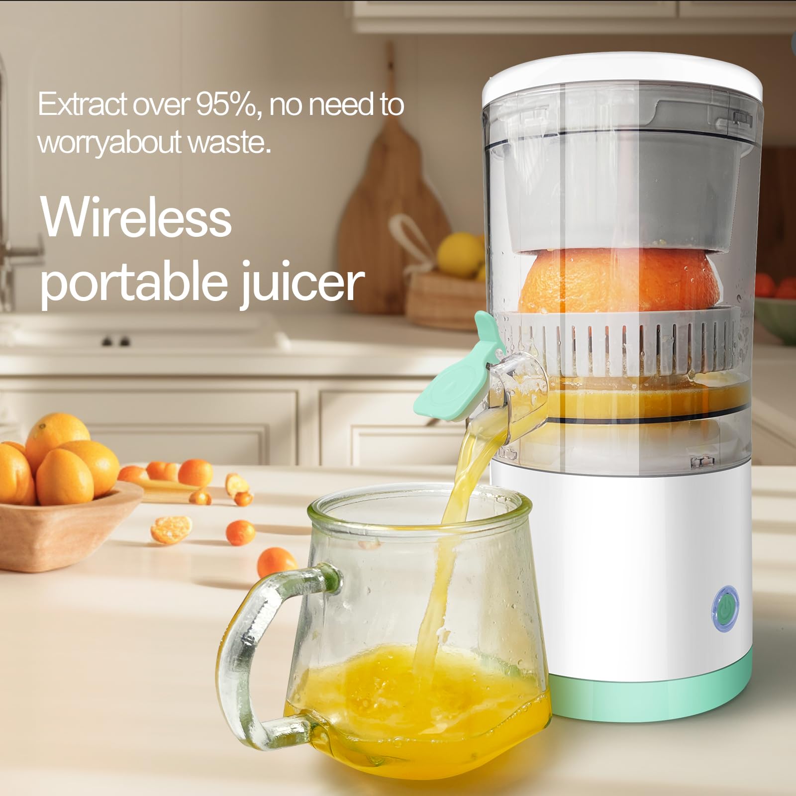 Portable USB Rechargeable Juicer Cup, Personal Fruit Blender for Travel