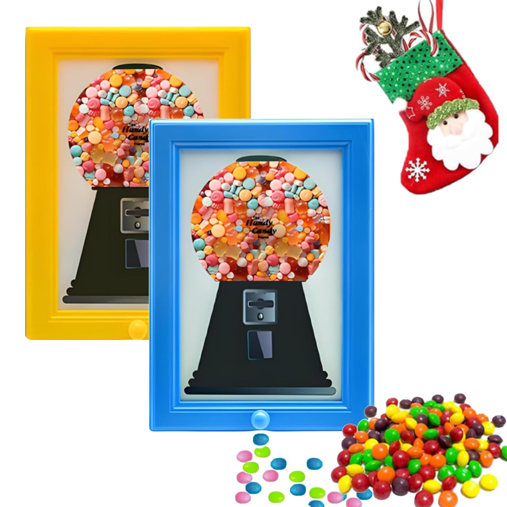 Creative Candy Frame Dispenser, Dual-Use Wall Art & Handy Candy/Gumball Dispenser for Home Decor