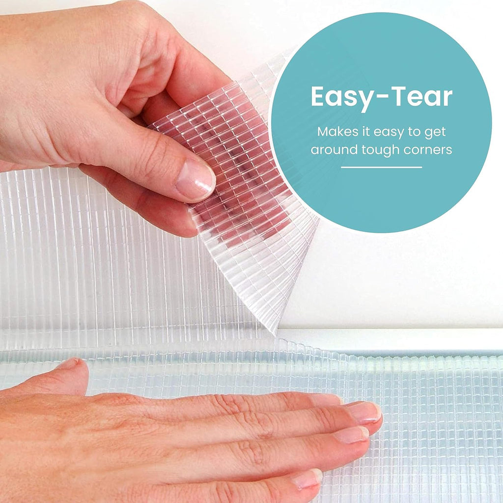 Non-Slip Easy Tear Shelf Liner 17.7"x47.2", Non Adhesive Waterproof Drawer Cabinet Protector Mat
