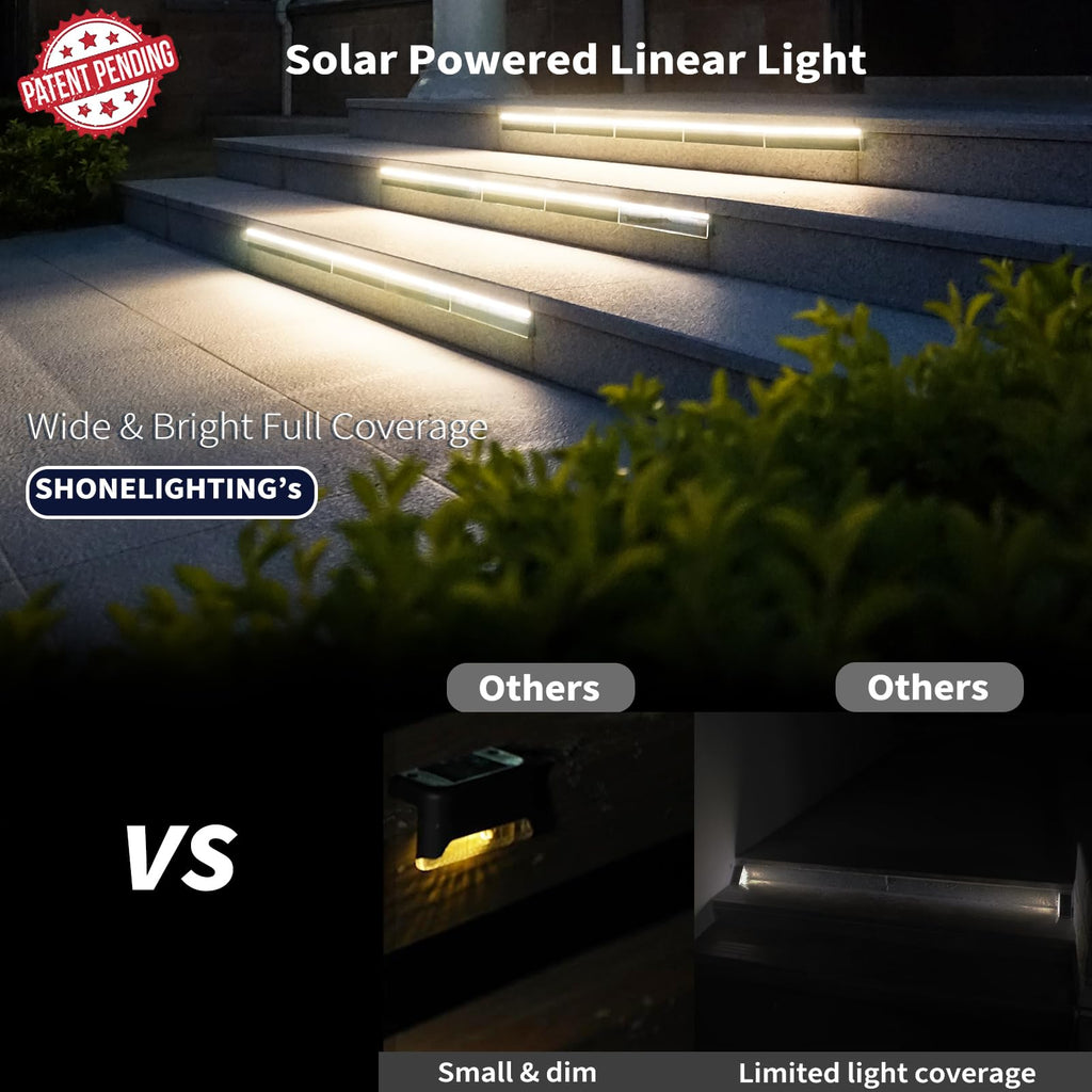 Warm White Aluminum Solar Step Lights