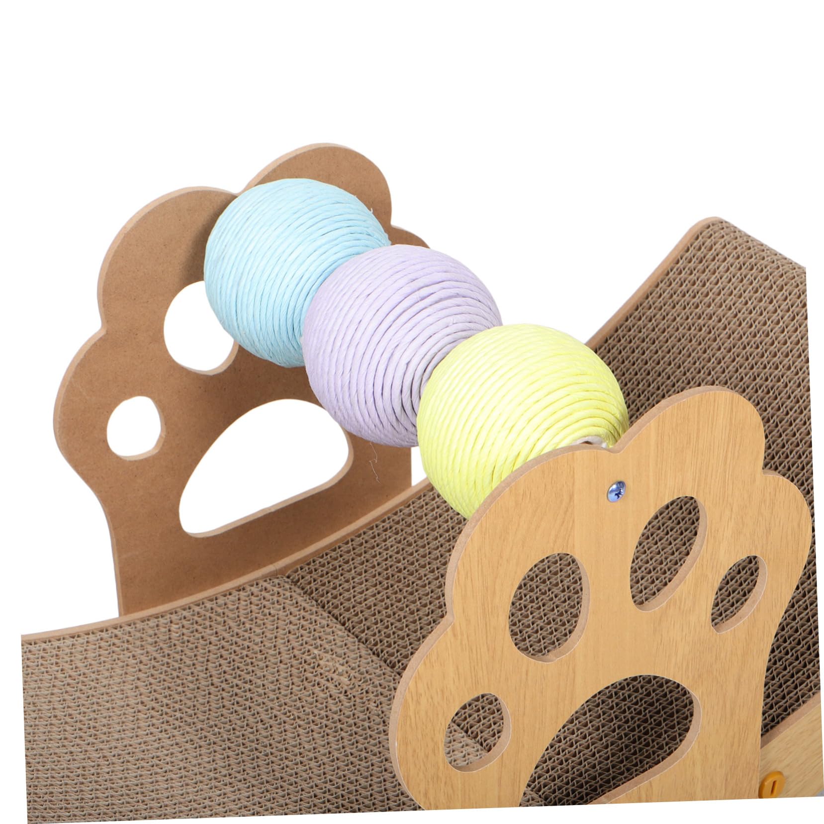 Rocking Cat Scratch Lounger Bed, Interactive Swing Scratch Pad for Indoor Cats