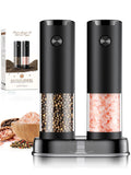 Electric Salt and Pepper Grinder Set with LED Light