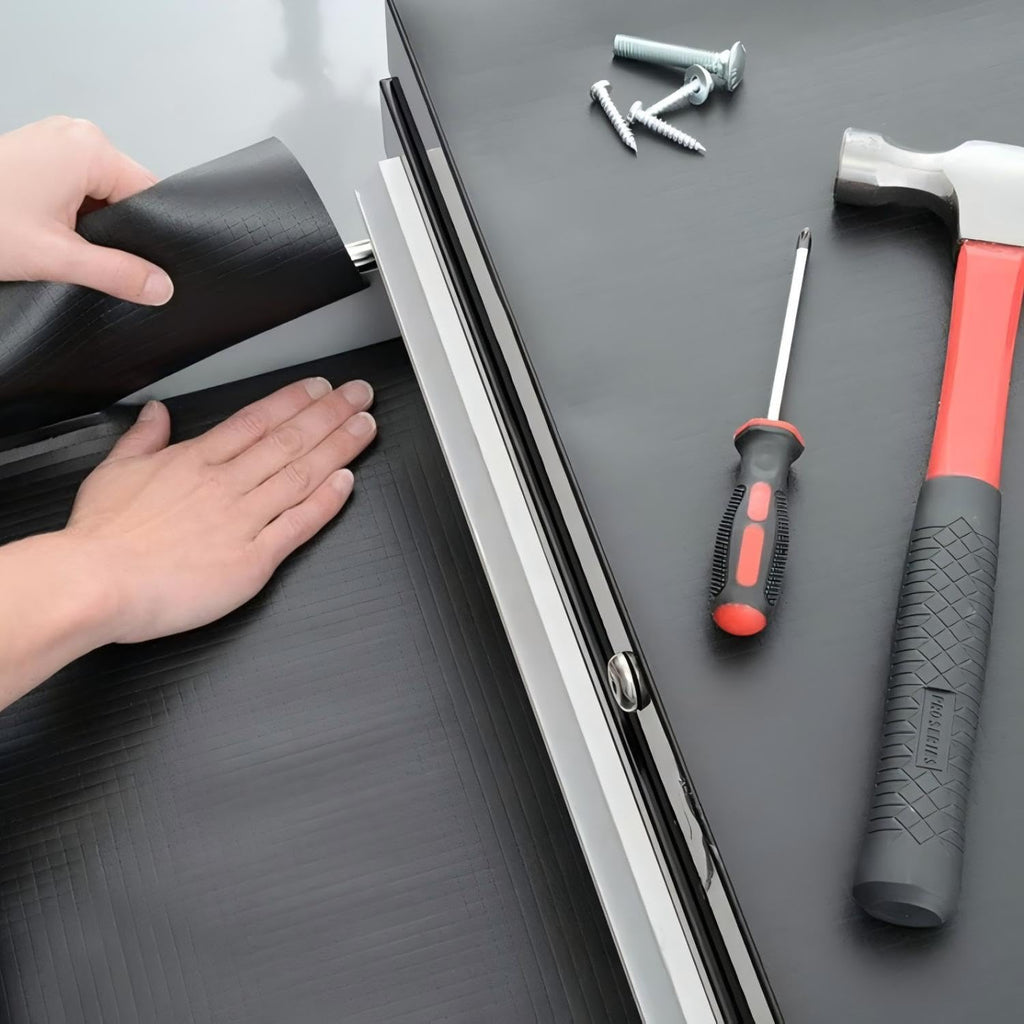 Non-Slip Easy Tear Shelf Liner 17.7"x47.2", Non Adhesive Waterproof Drawer Cabinet Protector Mat