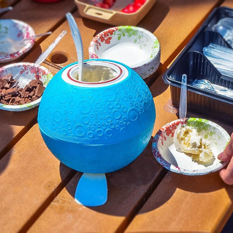 Portable Ice Cream Ball Maker, Manual Homemade Ice Cream Making Toy for Family Fun