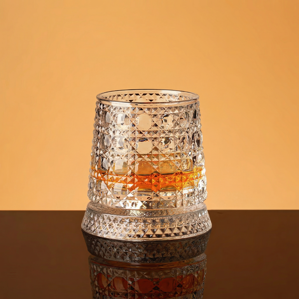 Rotating Whiskey Glass
