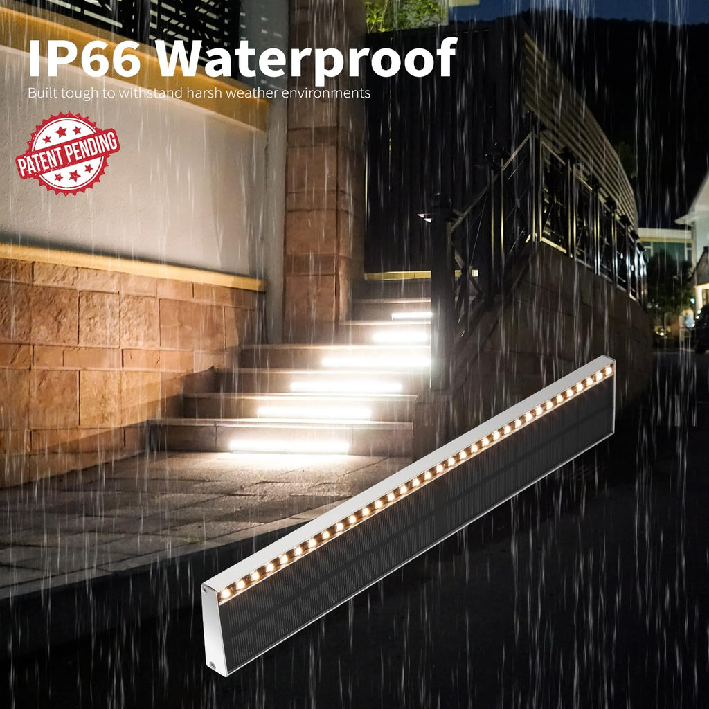 Warm White Aluminum Solar Step Lights
