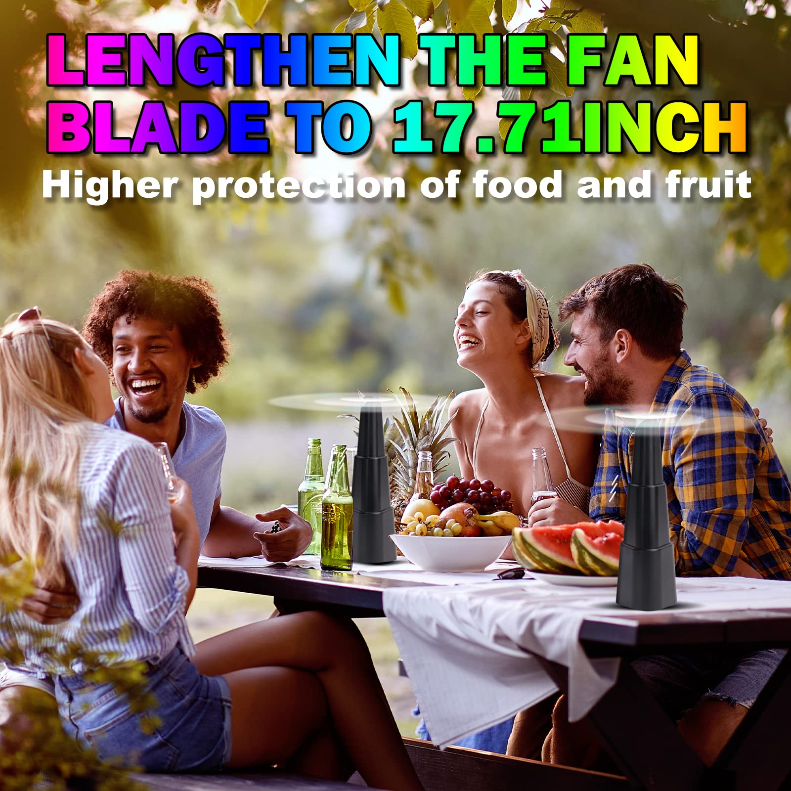 Portable Battery Operated Fly Repellent Table Fans 4 Pack, Black Outdoor Picnic Food Fan for Home Restaurant 版本 3｜移动端极简卡片标题