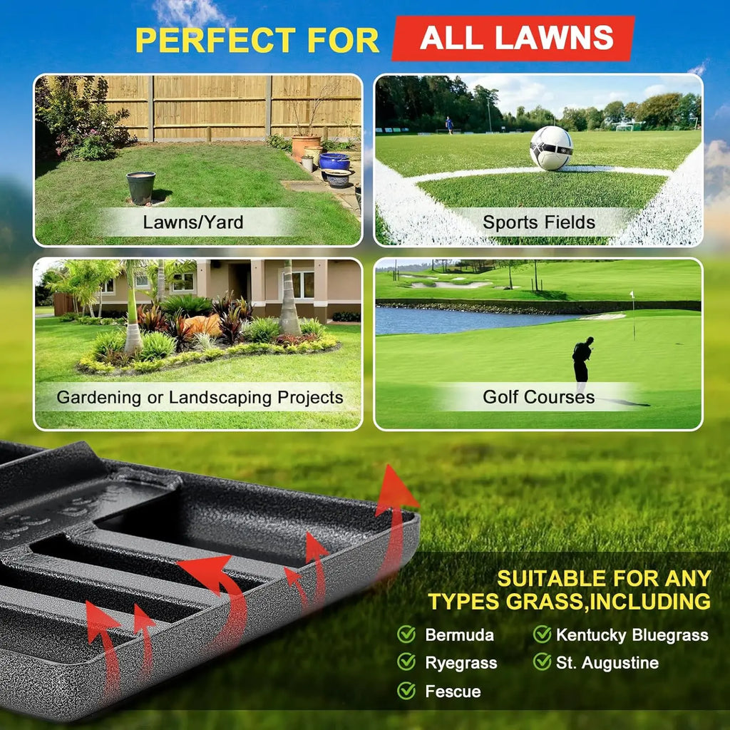Stainless Steel Lawn Level Rake, Heavy Duty Adjustable Landscaping Leveler for Backyard Top Dressing