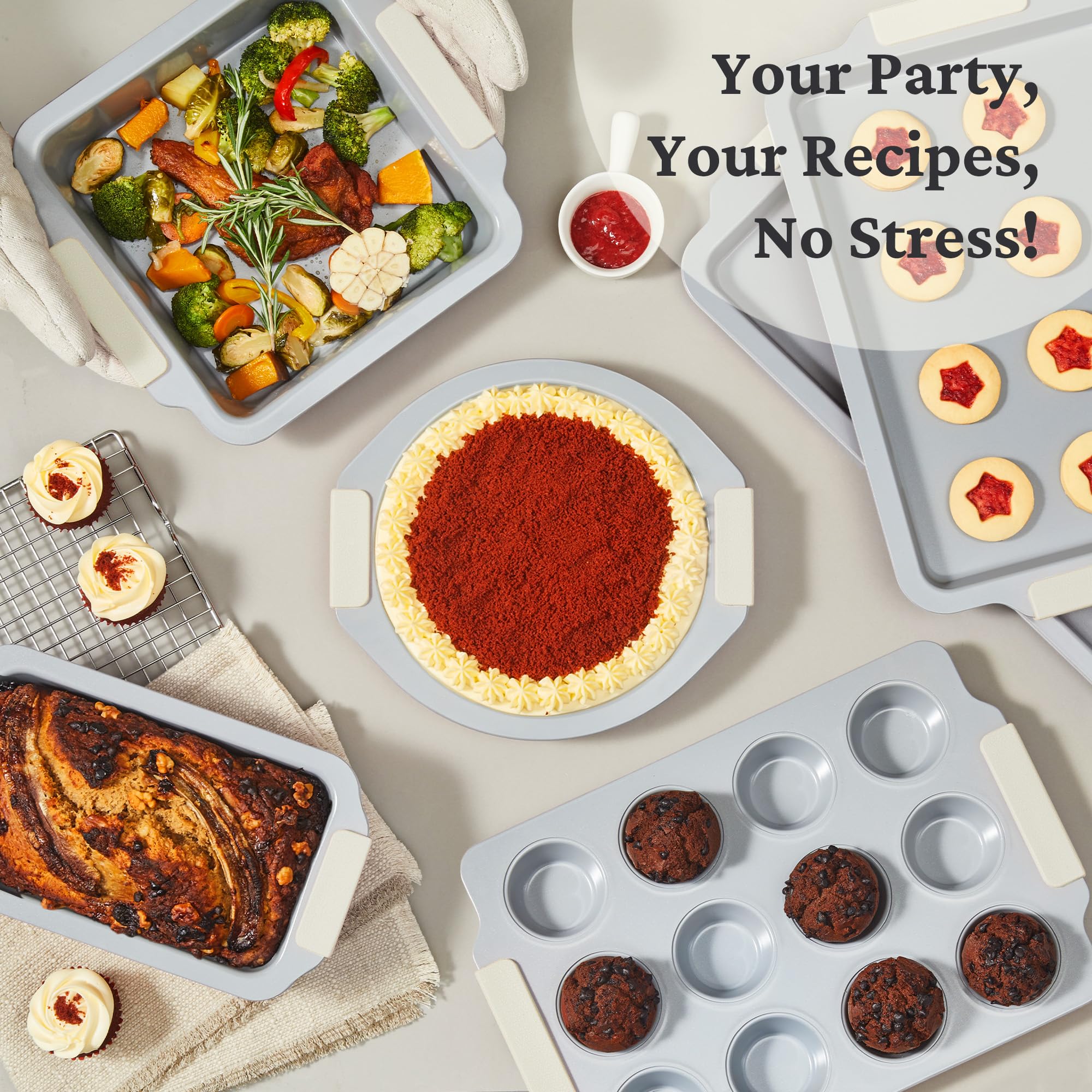 Ceramic Nonstick Bakeware Set (9-Piece)