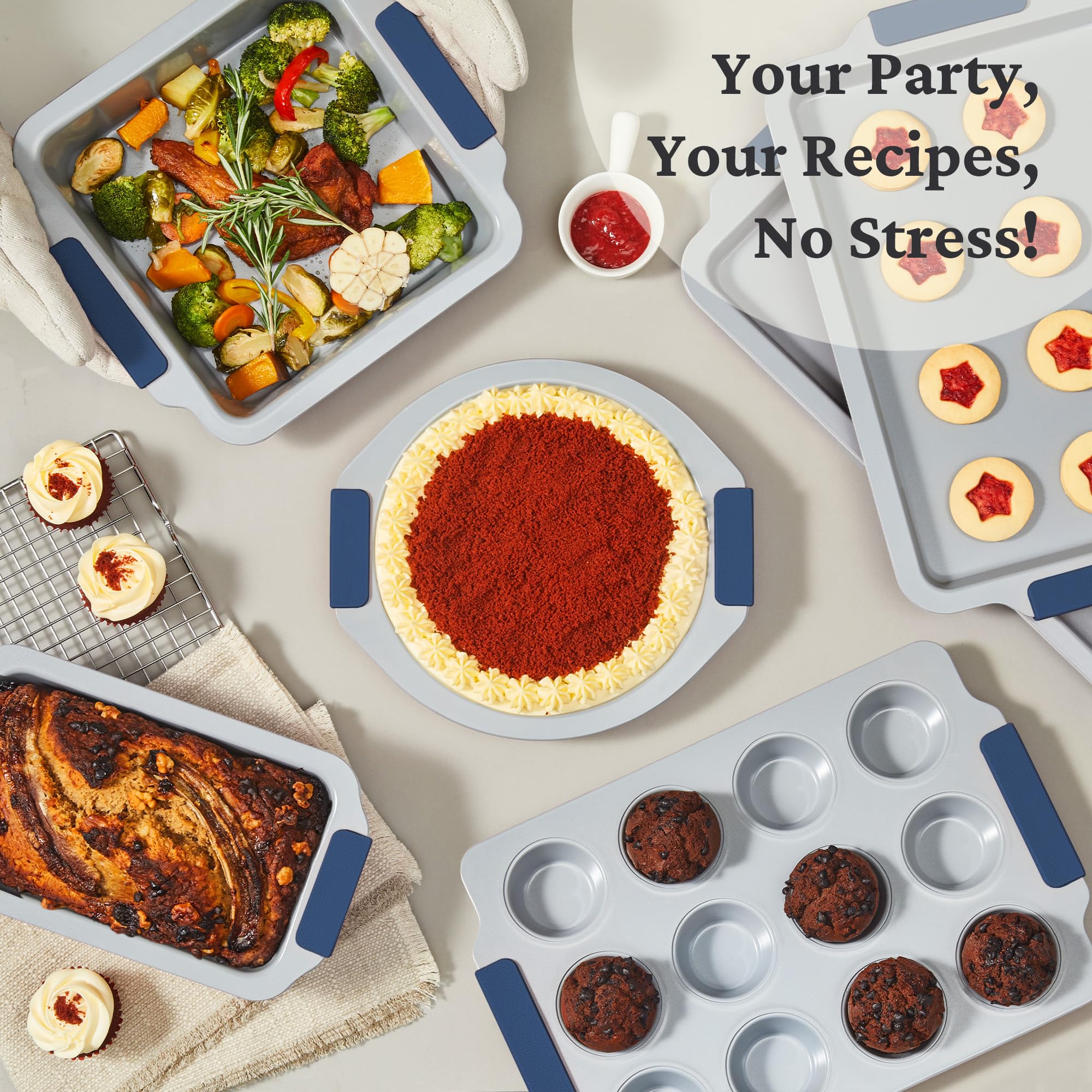 Ceramic Nonstick Bakeware Set (9-Piece)