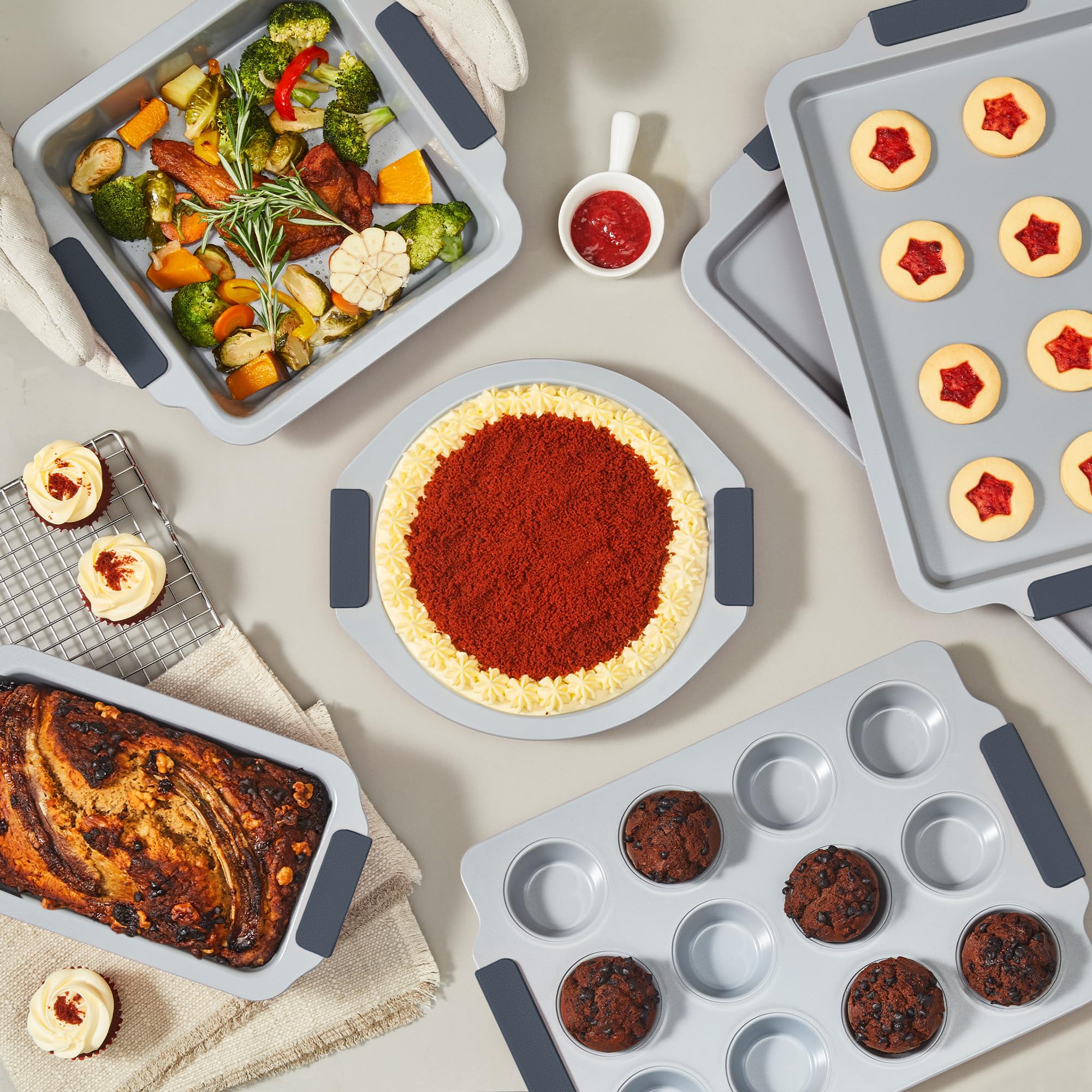 Ceramic Nonstick Bakeware Set (9-Piece)