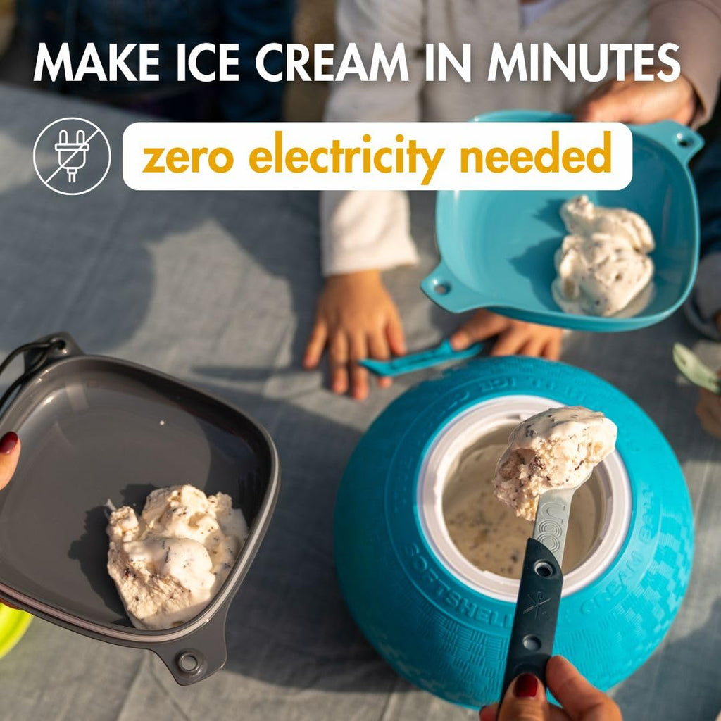 Portable Ice Cream Ball Maker, Manual Homemade Ice Cream Making Toy for Family Fun