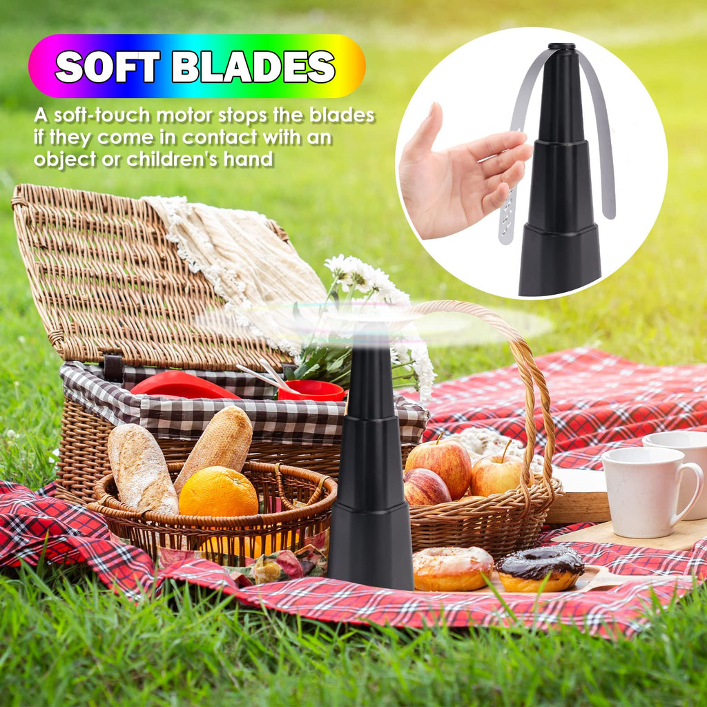 Portable Battery Operated Fly Repellent Table Fans 4 Pack, Black Outdoor Picnic Food Fan for Home Restaurant 版本 3｜移动端极简卡片标题
