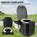 3 Second Quick Setup Foldable Portable Toilet, Hygienic Outdoor Camping Travel Commode