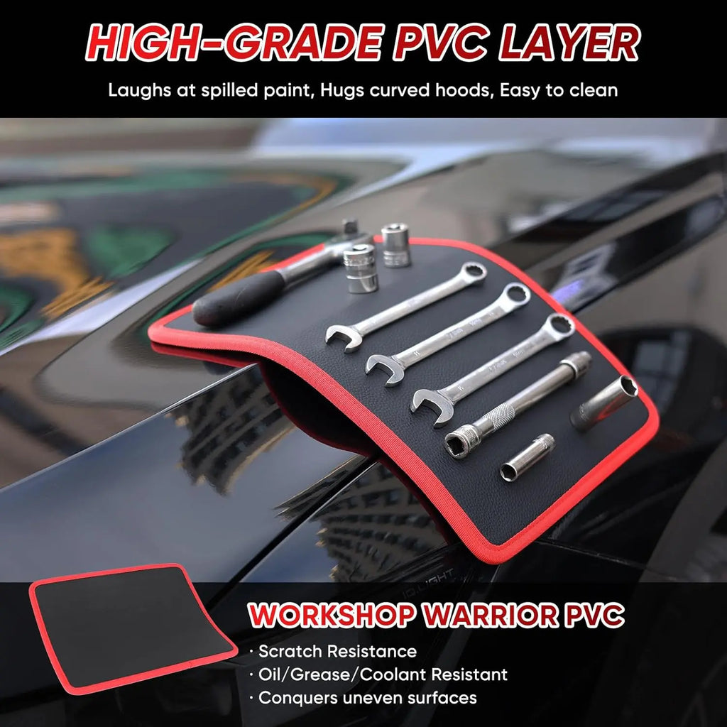 3 Pack Non-Slip Flexible Magnetic Tool Tray Set