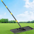 Stainless Steel Lawn Level Rake, Heavy Duty Adjustable Landscaping Leveler for Backyard Top Dressing