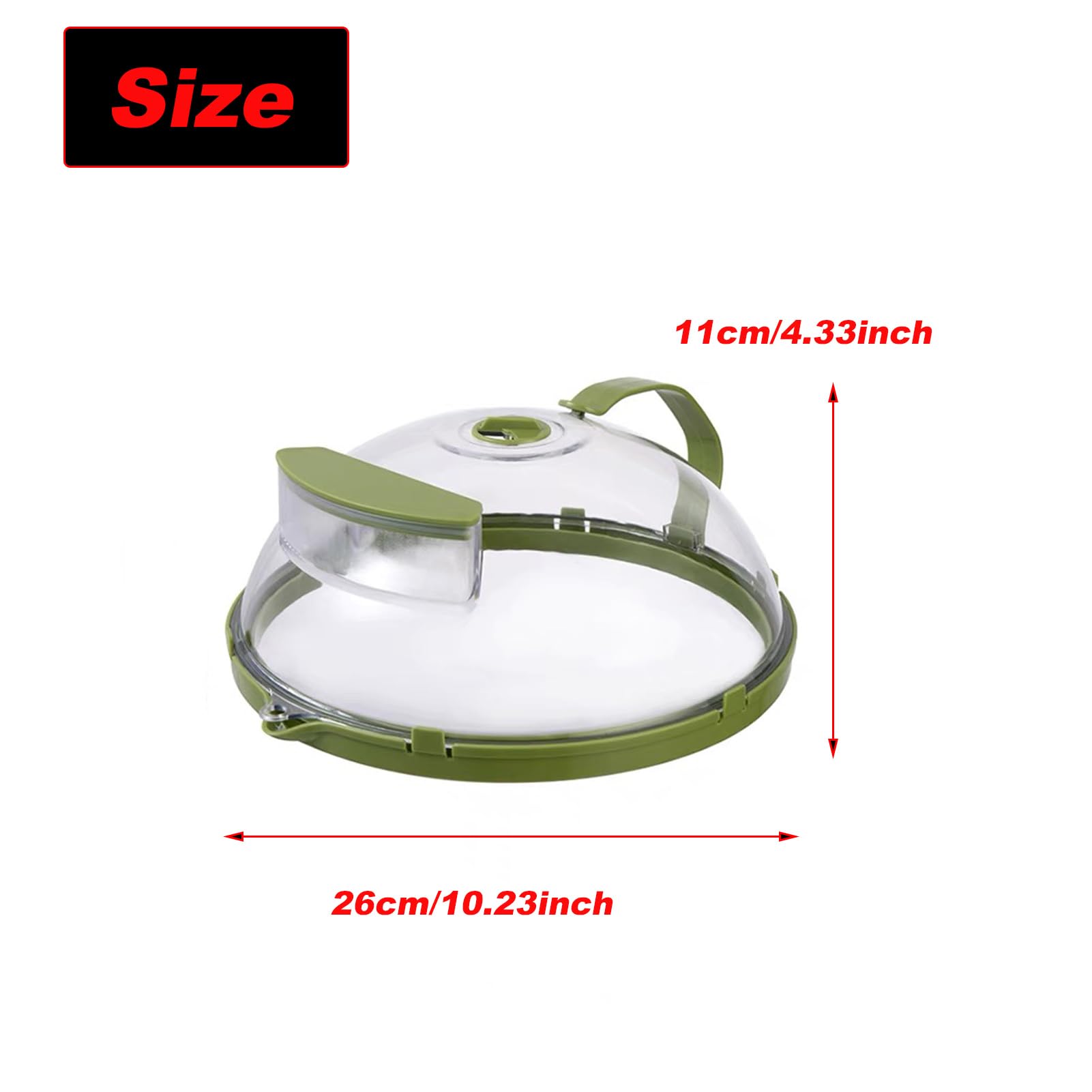 Microwave Splatter Cover with Water Steamer, 200℃ Heat Resistant Splatter Guard with Rotatable Vent and Anti Scald Handle, 10.2 Inch Microwave Plate Cover with Reservoir for Home Office Kitchen