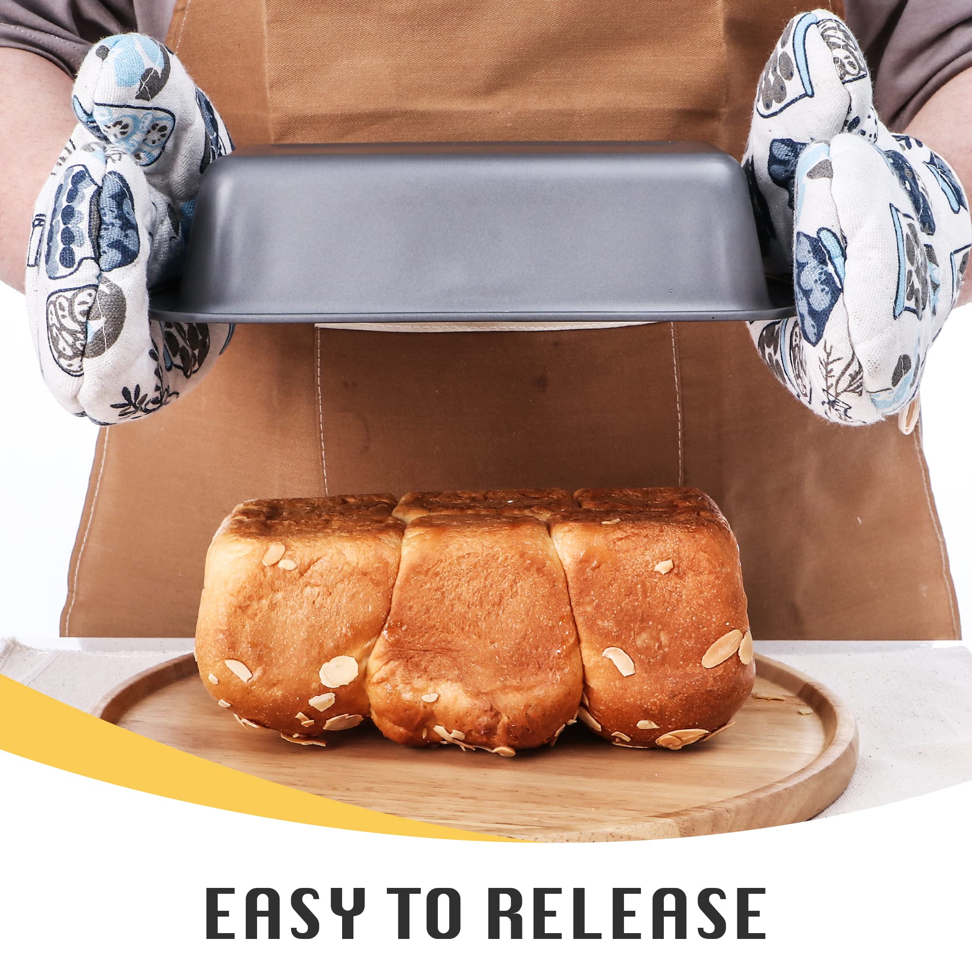 Nonstick Loaf Pan, 8.5×4.5 (3-Pack)