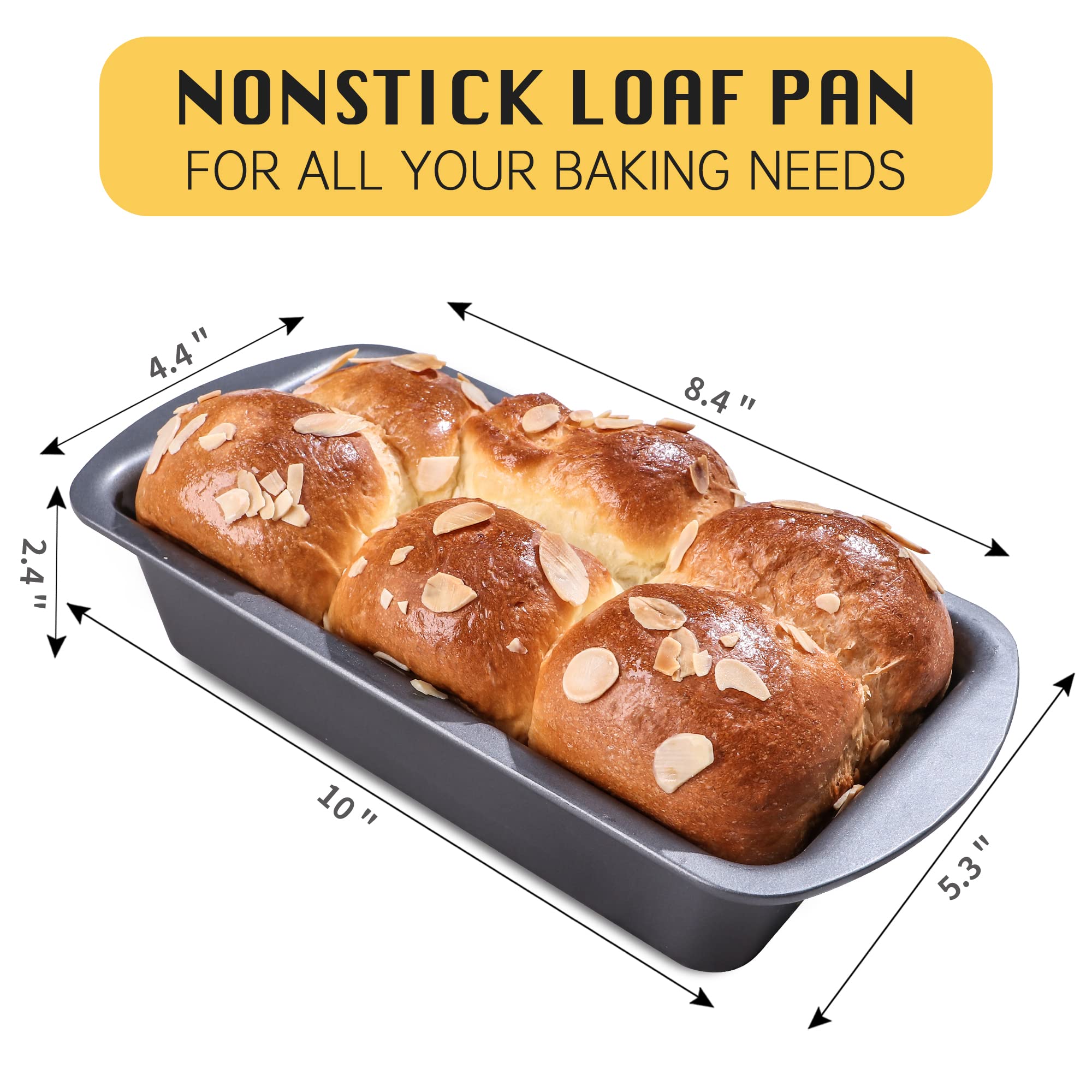 Nonstick Loaf Pan, 8.5×4.5 (3-Pack)